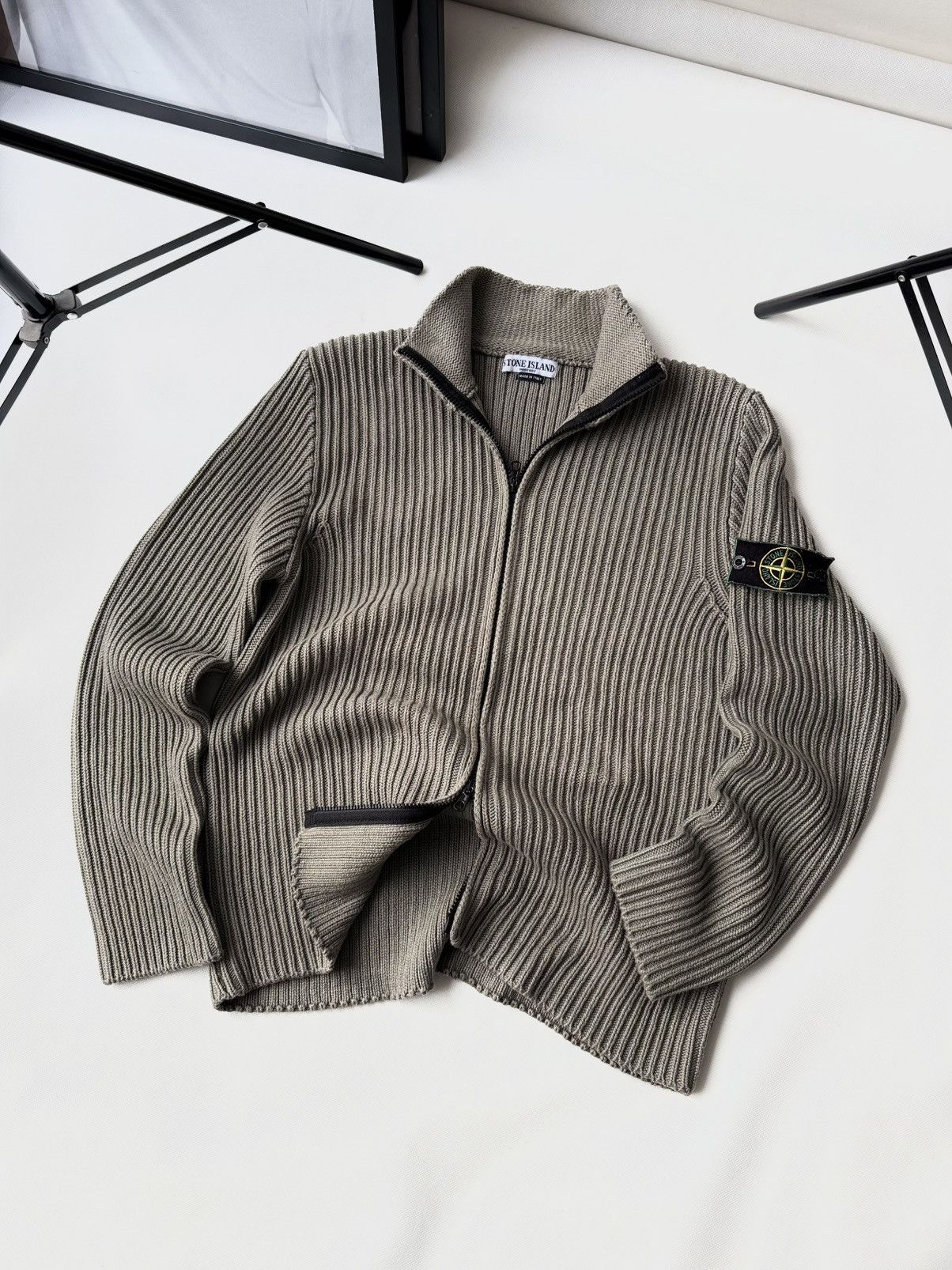 Stone Island Vintage Stone island Knitwear Zip Up Sweater Size US XL / EU 56 / 4 - 2 Thumbnail