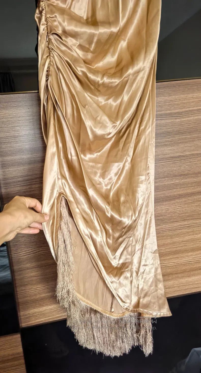 Helmut Lang Helmut Lang size 10 Champagne Gold Long Dress Size L / US 10 / IT 46 - 7 Thumbnail