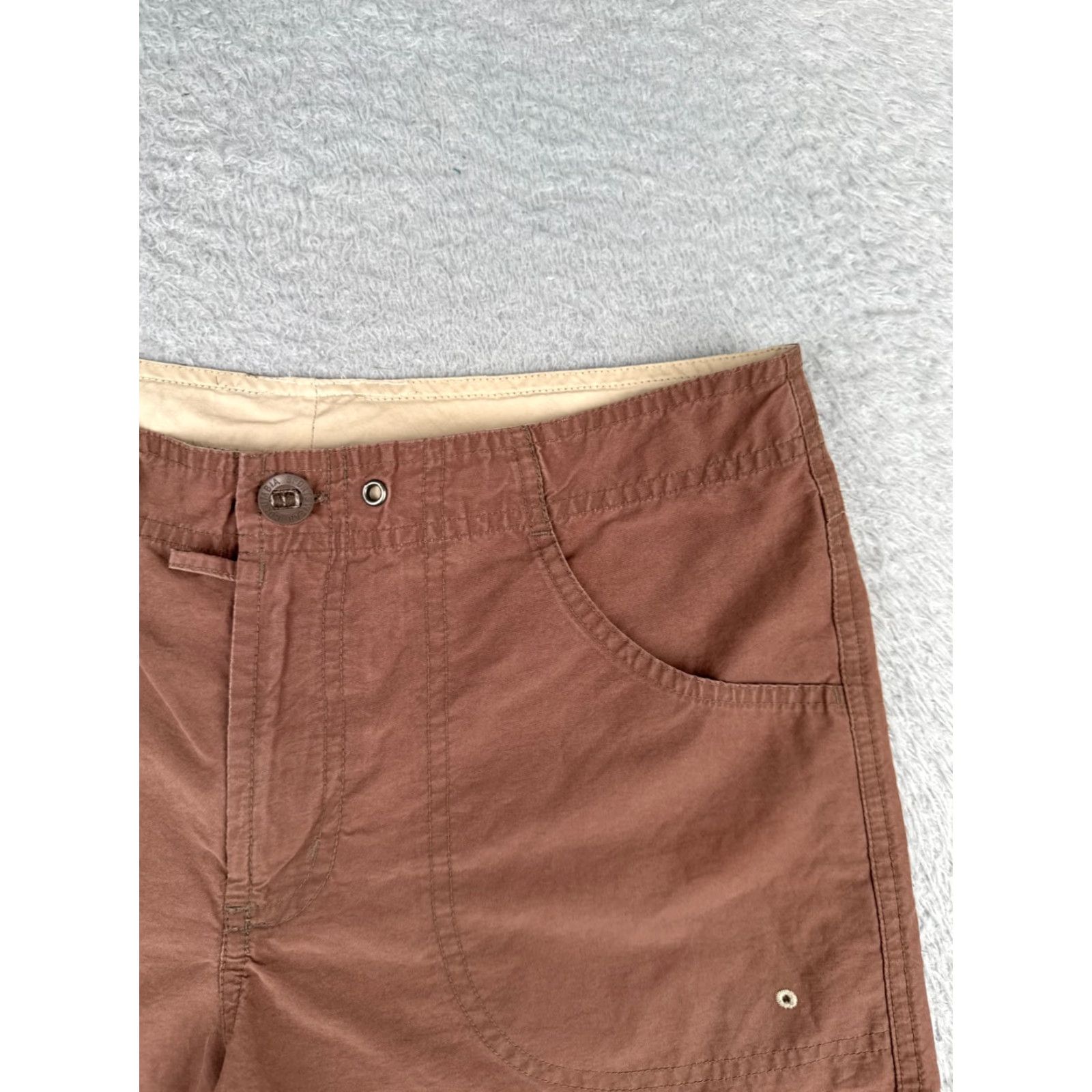 Vintage Columbia Women's Chino Shorts Size 31 Black Cotton Nylon Blend Breathable Hiking Bush Pockets 6in Inseam Size 24" / US 00 / IT 34 - 5 Thumbnail