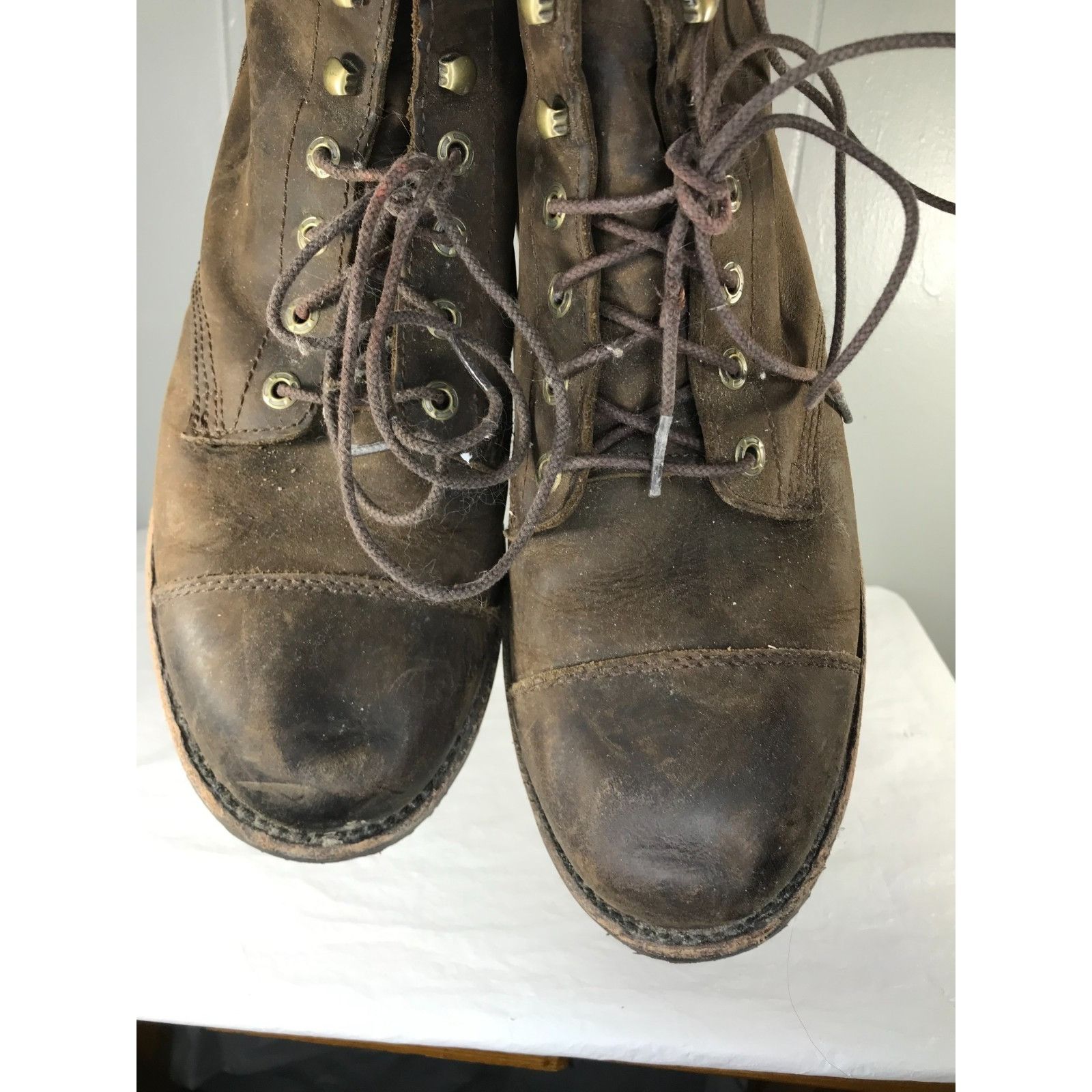 L.L. Bean L.L. Bean Katahdin mens 12 M Brown Leather Soft Cap Toe Engi Size US 12 / EU 45 - 4 Thumbnail