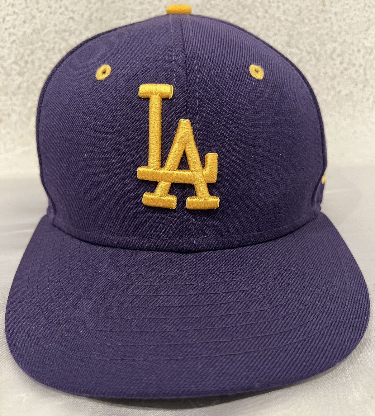 MLB × NBA × New Era LA Dodgers New Era Fitted Hat 7 1/4 Lakers Cap 59Fifty Size ONE SIZE - 1 Thumbnail