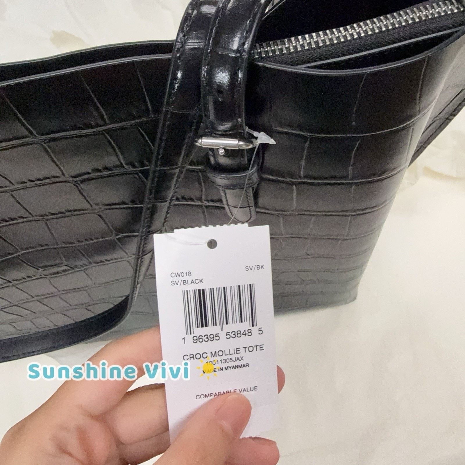 Coach NWT Coach Large Mollie Tote Bag leather CW018 Black Size ONE SIZE - 6 Thumbnail