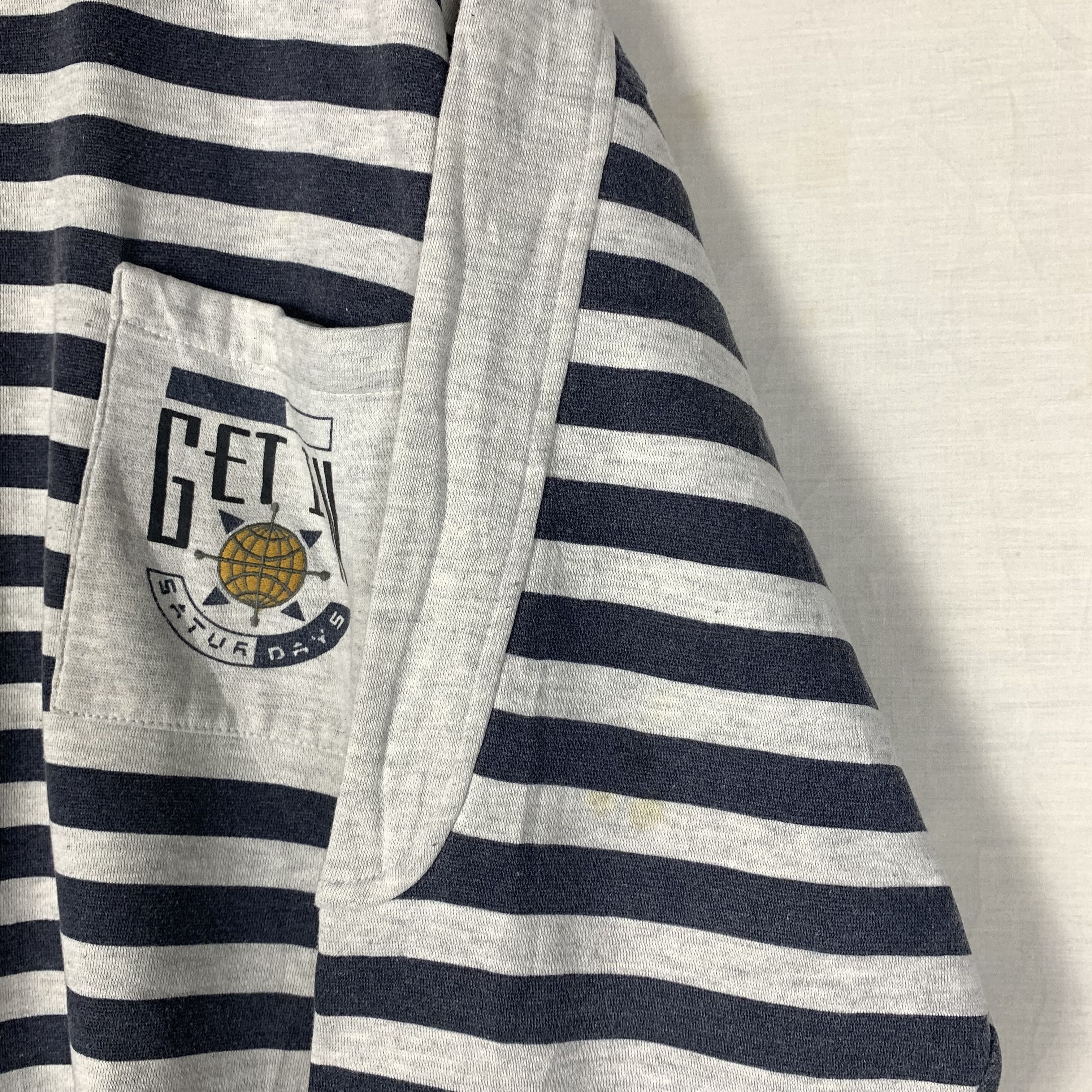 Vintage Vintage 90s Striped Prisoner Sweatshirt Crewneck Size US L / EU 52-54 / 3 - 5 Thumbnail