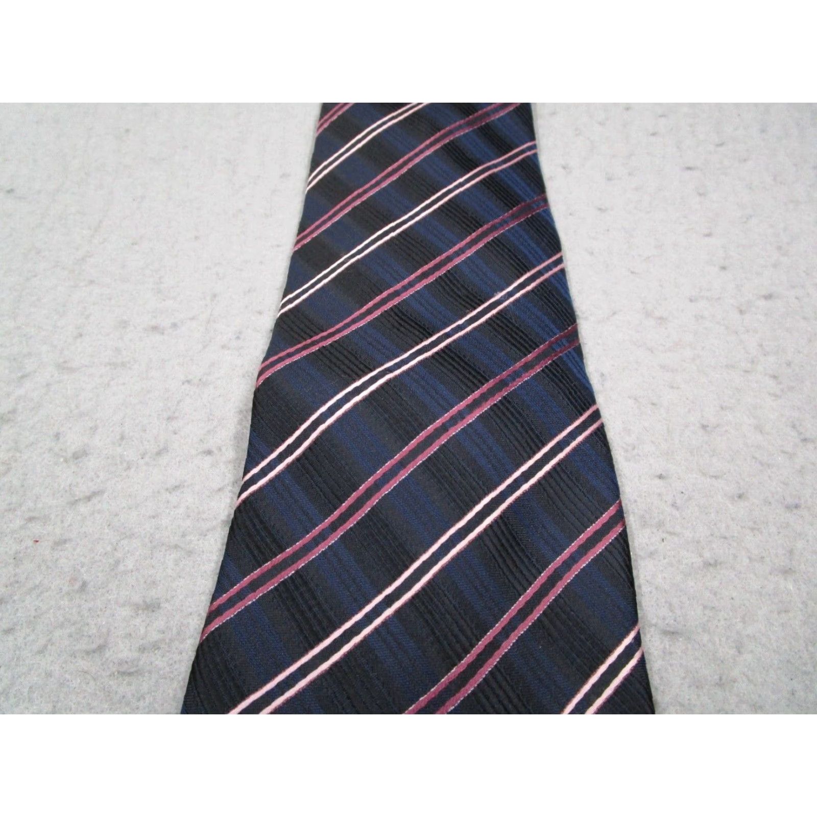 Ermenegildo Zegna Ermenegildo Zegna Silk Tie Mens Blue Striped Classic Size Italy Made Designer Size ONE SIZE - 2 Thumbnail