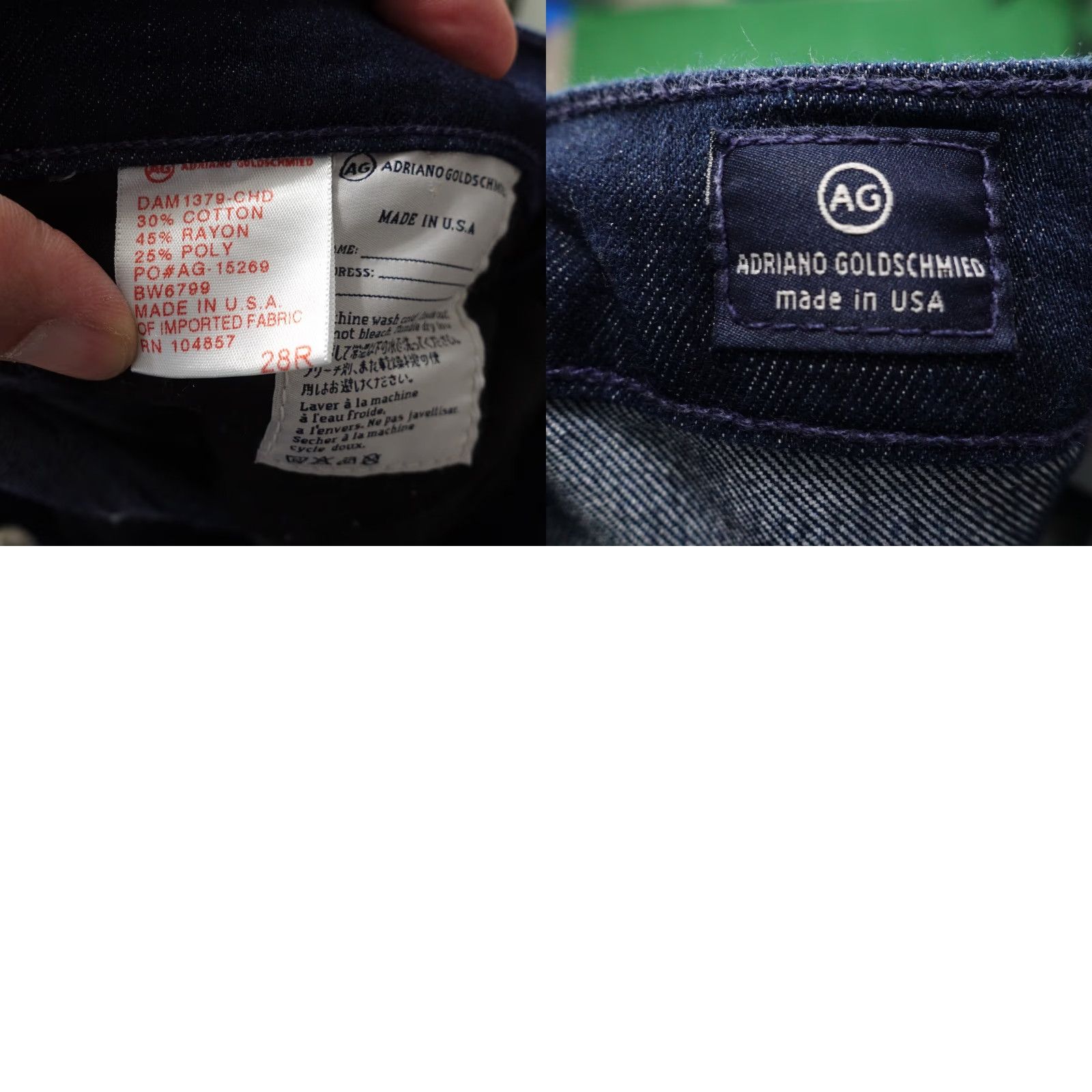 Vintage ADRIANO GOLDSCHMIED THE FARRAH SKINNY HIGH RISE DENIM BLUE JEANS WOMENS 28R Size 28" / US 6 / IT 42 - 8 Thumbnail