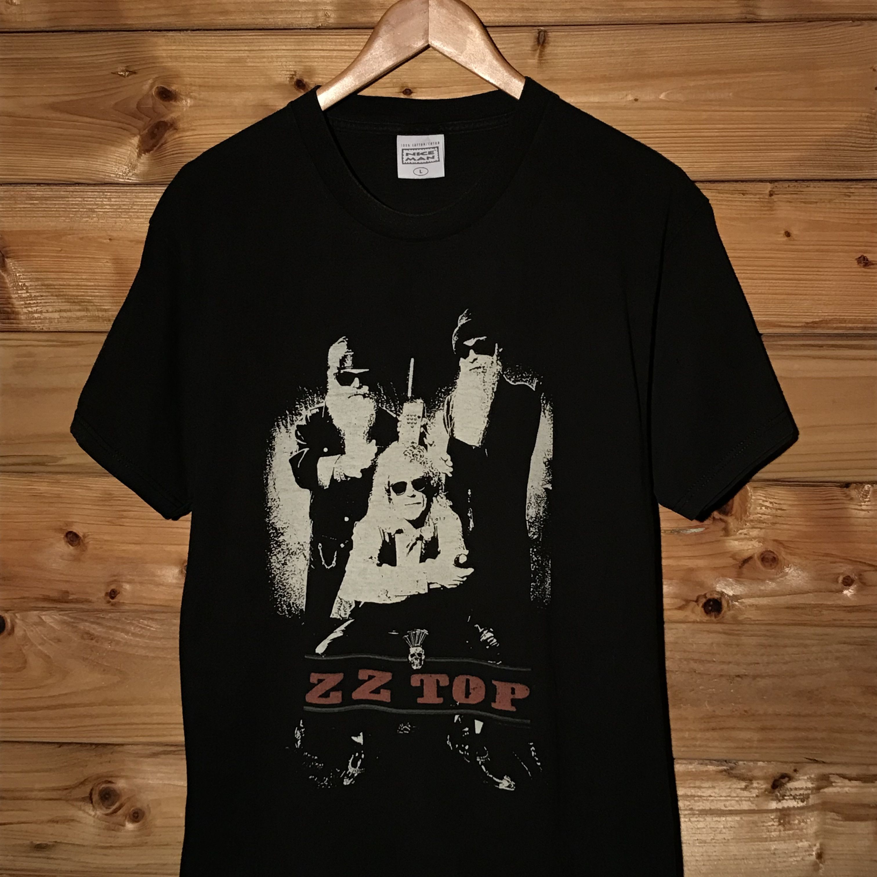 Band Tees × Vintage 90s Vintage ZZ Top Insist On The Originals Band T Shirt Size US L / EU 52-54 / 3 - 4 Thumbnail