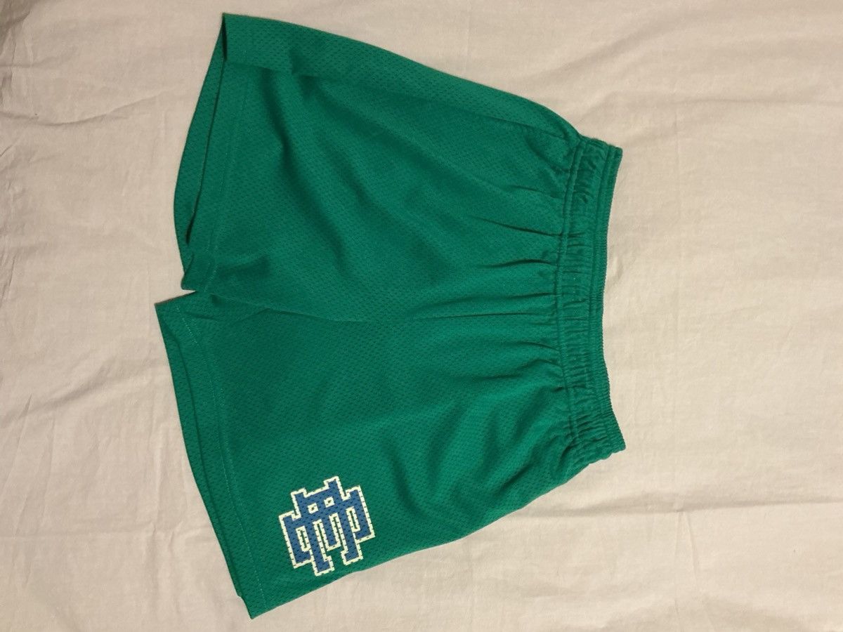 Eric Emanuel Eric Emanual Green with Blue EE mesh shorts size medium Size US 32 / EU 48 - 1 Thumbnail