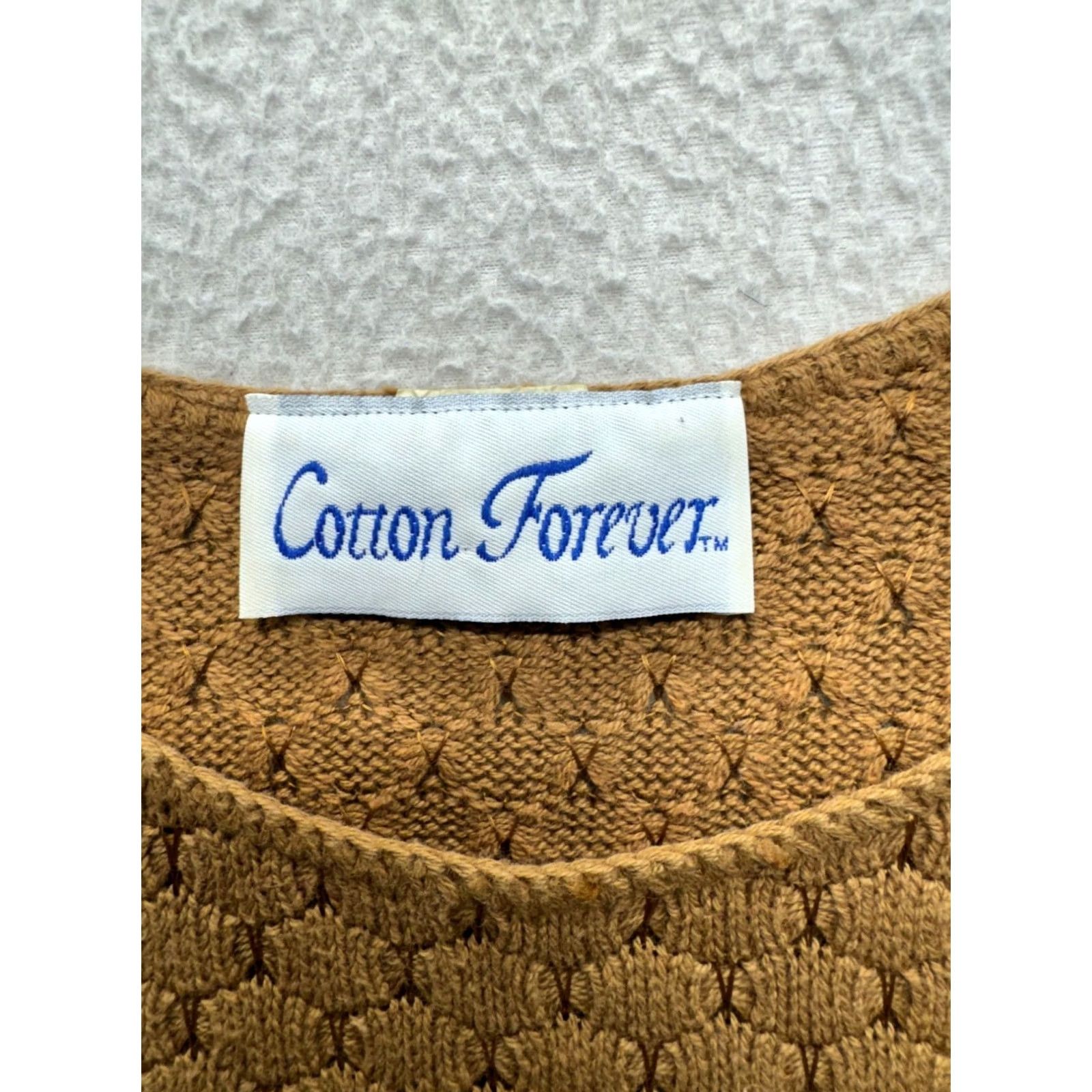 Forever 21 VINTAGE Cotton Forever Knit Top S Womens Brown XS? Size S / US 4 / IT 40 - 4 Thumbnail