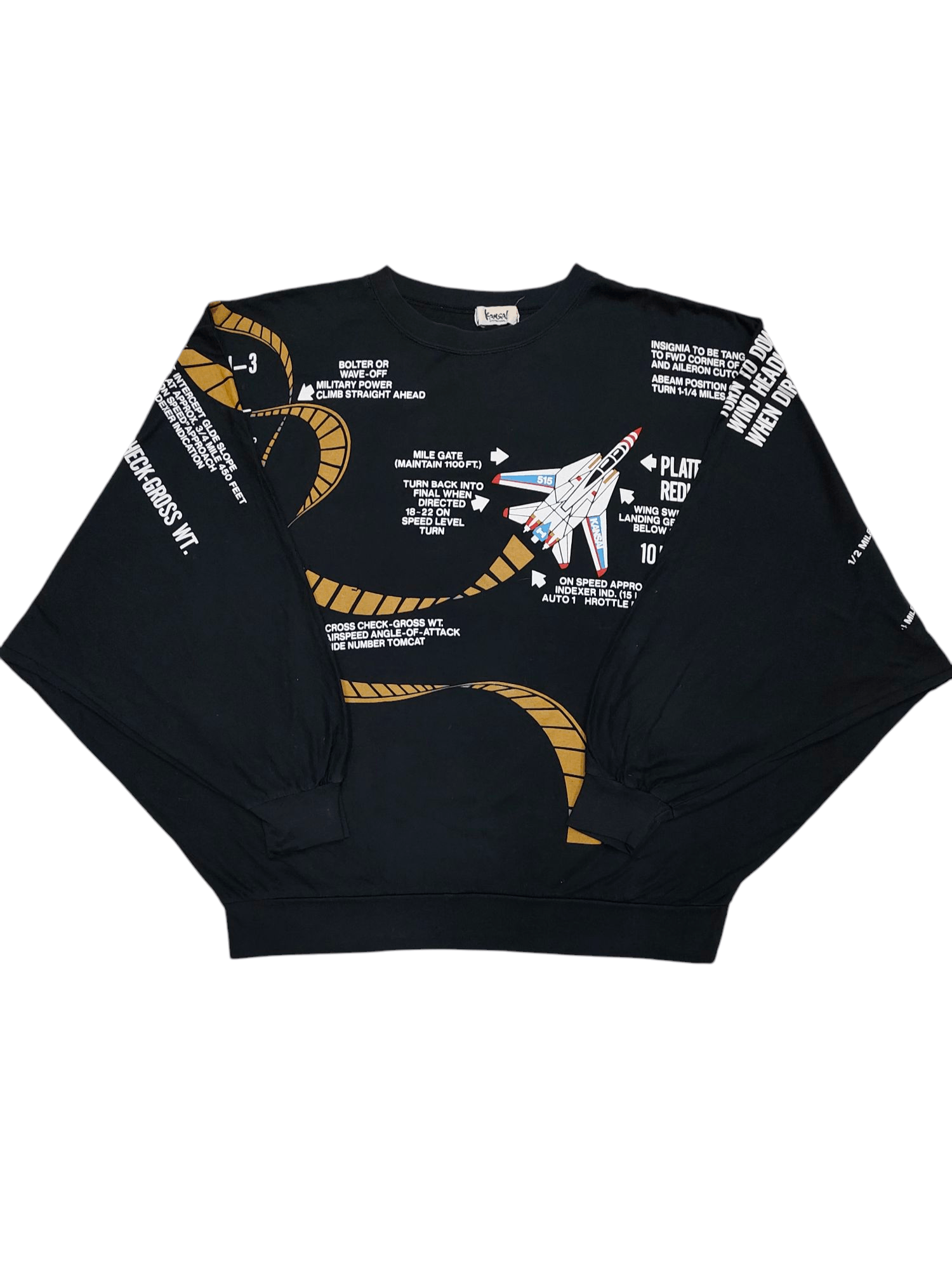80s Kansai Internasiona Oversize Archive Flights Art Batwing