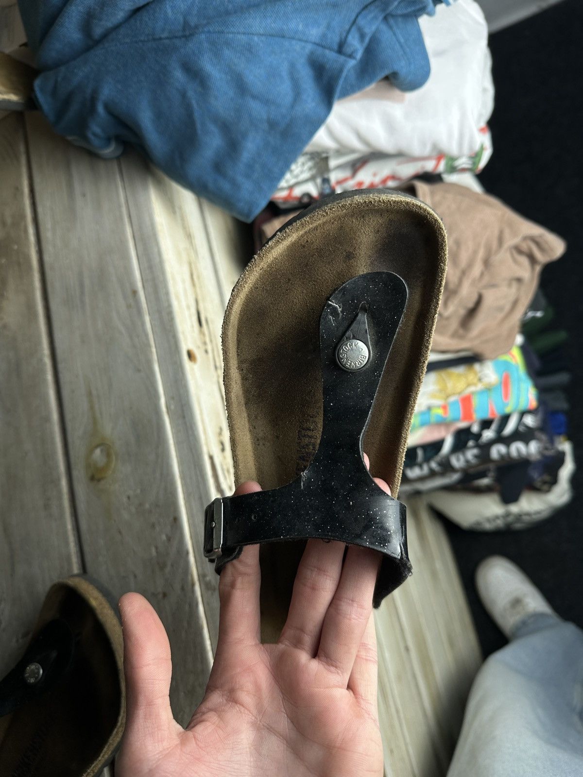 Birkenstock VNTG🚨 Birkenstock metal color Luxe Sandals rare slides Size US 6 / IT 36 - 10 Thumbnail