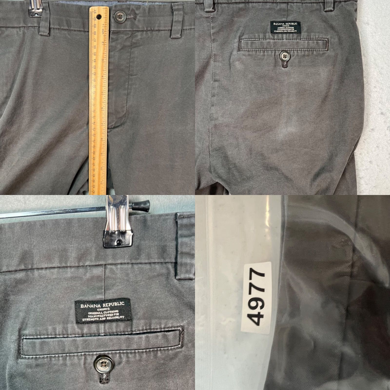 Banana Republic VINTAGE Banana Republic Mens 33 x 26 Fulton Skinny Chino Pants Gray Slim Fit Cotton Shirt? Size US 33 - 8 Thumbnail
