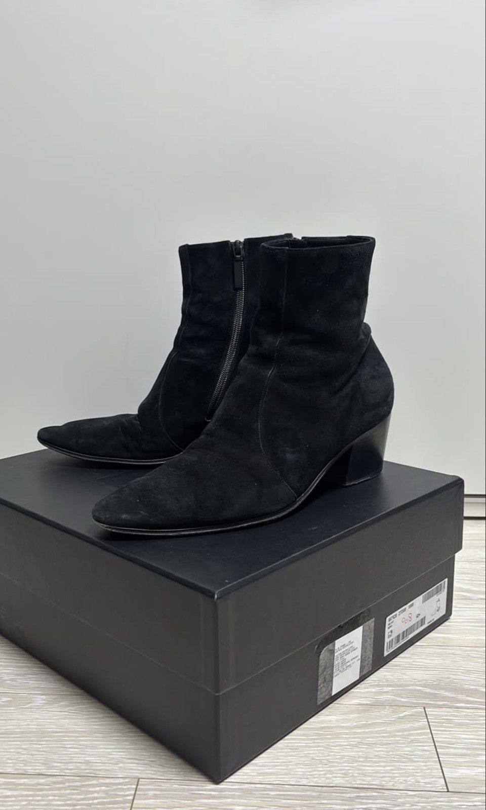 Saint Laurent Paris 22FW Vassili Suede Ankle Boots Size US 9.5 / EU 42-43 - 1 Thumbnail