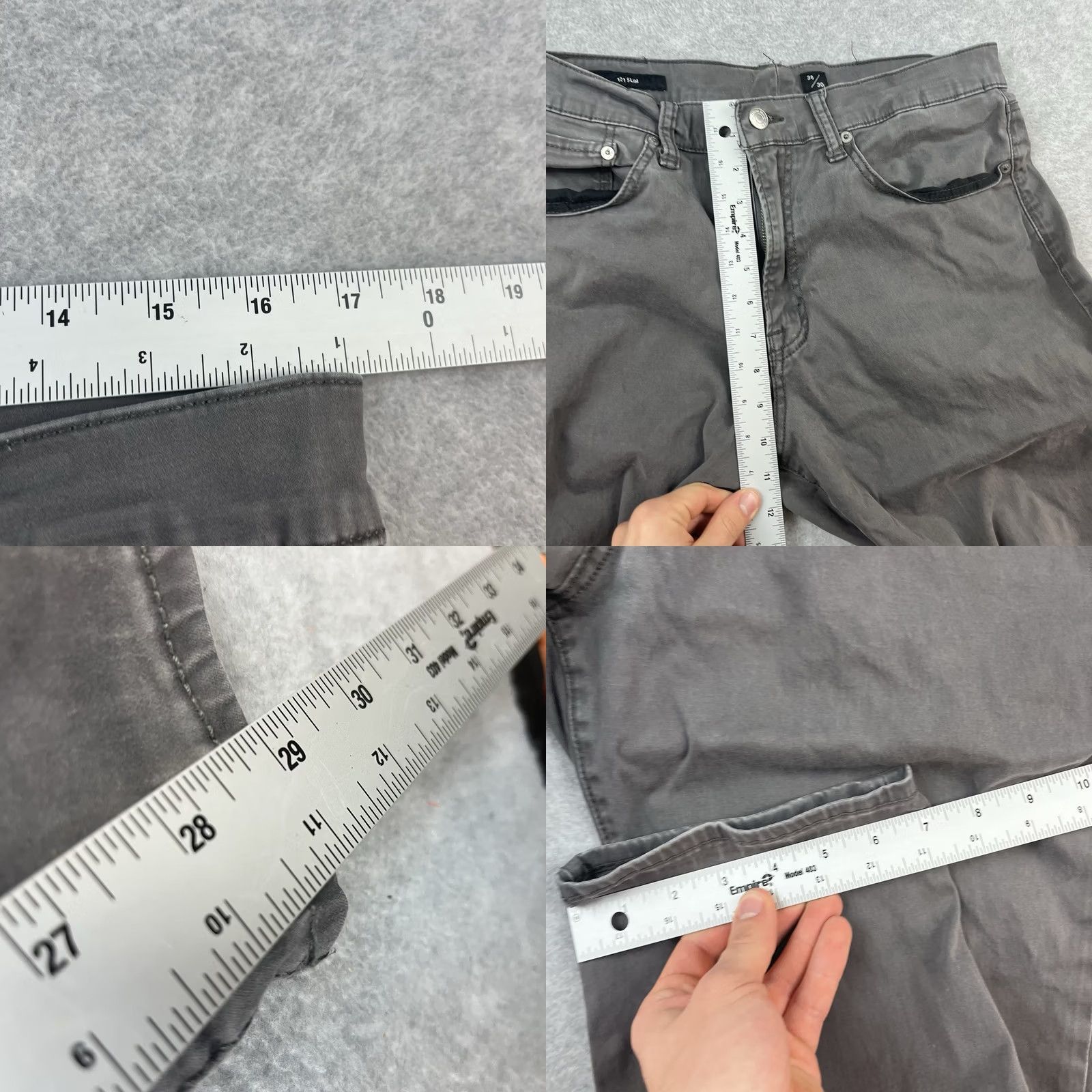 Lucky Brand Lucky Brand Pants Mens Slim Fit 34x30 Gray Cotton Blend Casual Workwear Size US 34 / EU 50 - 8 Thumbnail