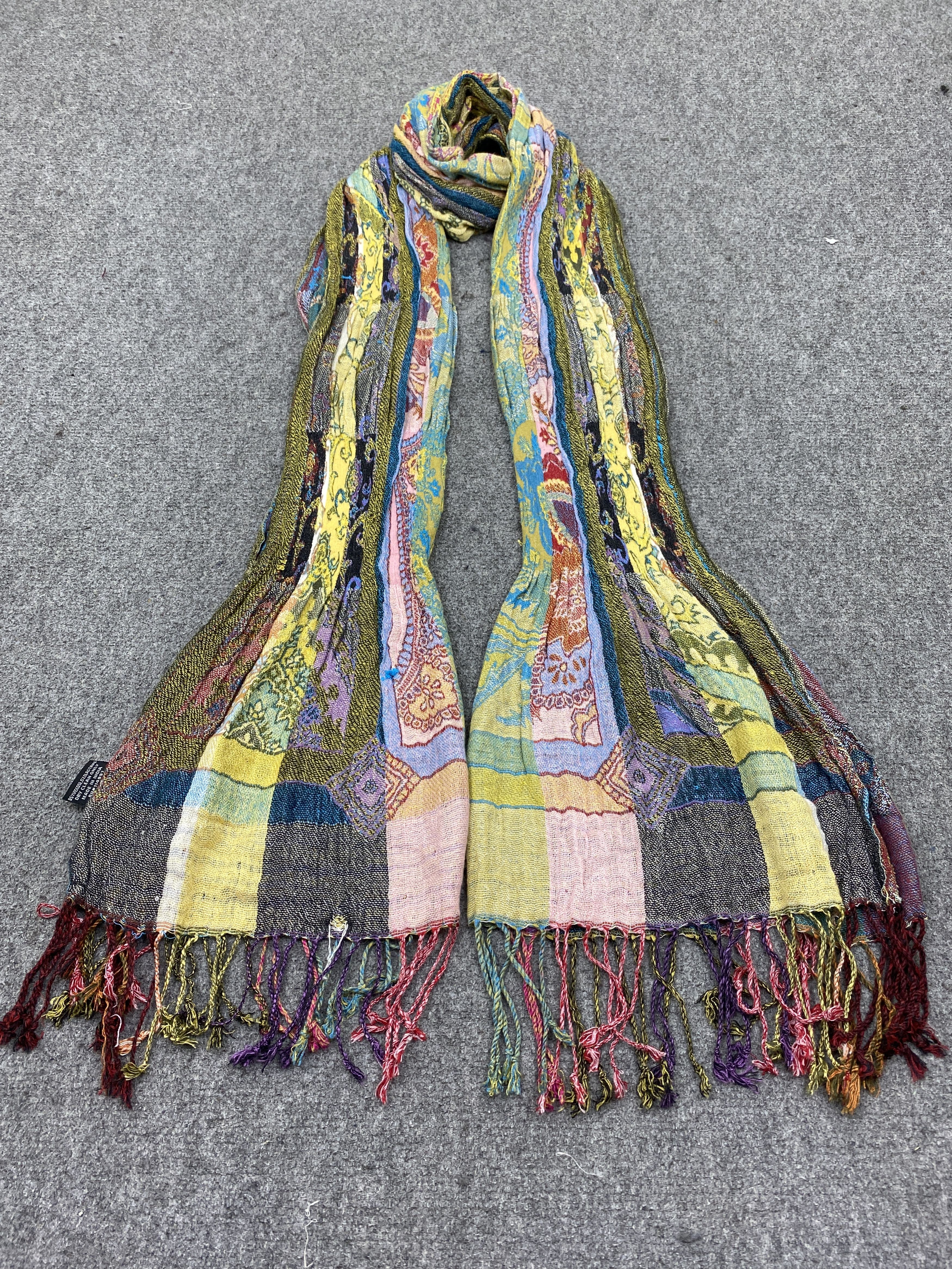 Japanese Brand Tolani Multicolour Scarf / Muffler / Neckwear SC0350 Size ONE SIZE - 1 Thumbnail