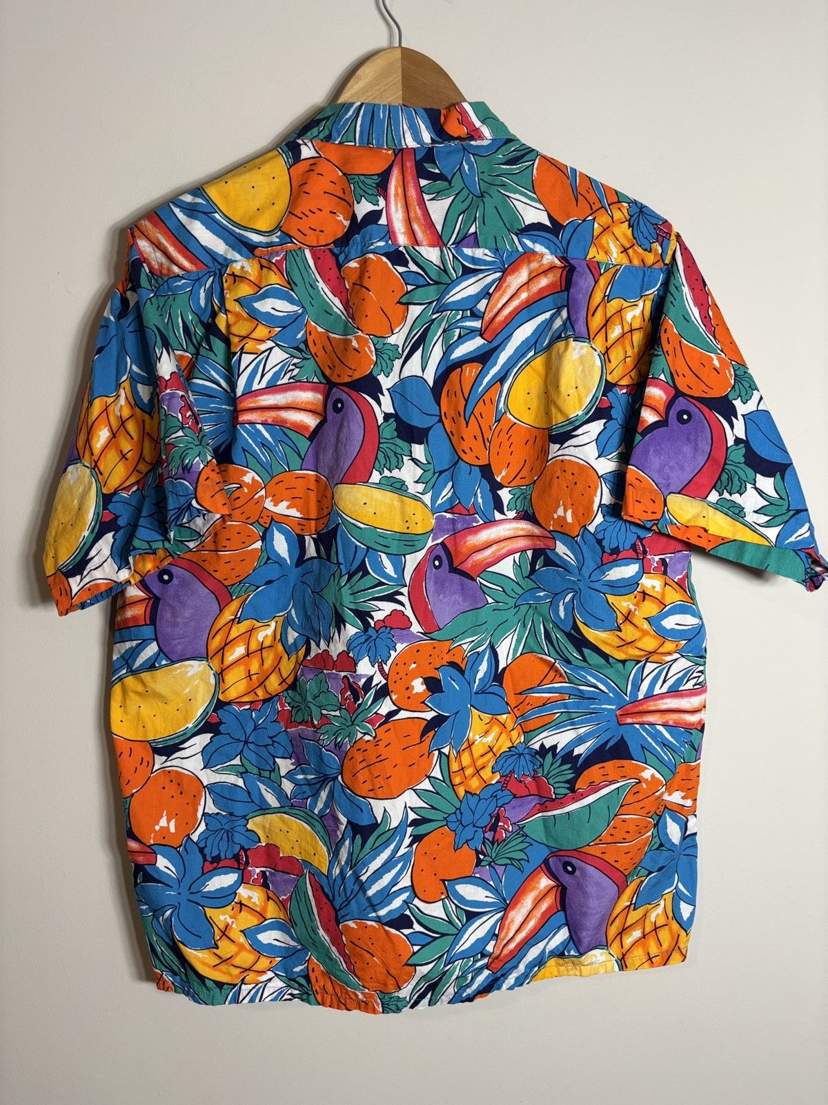 Lacoste Vintage Izod Lacoste Tropical Hawaiian Short Sleeve Shirt L Size US L / EU 52-54 / 3 - 4 Thumbnail