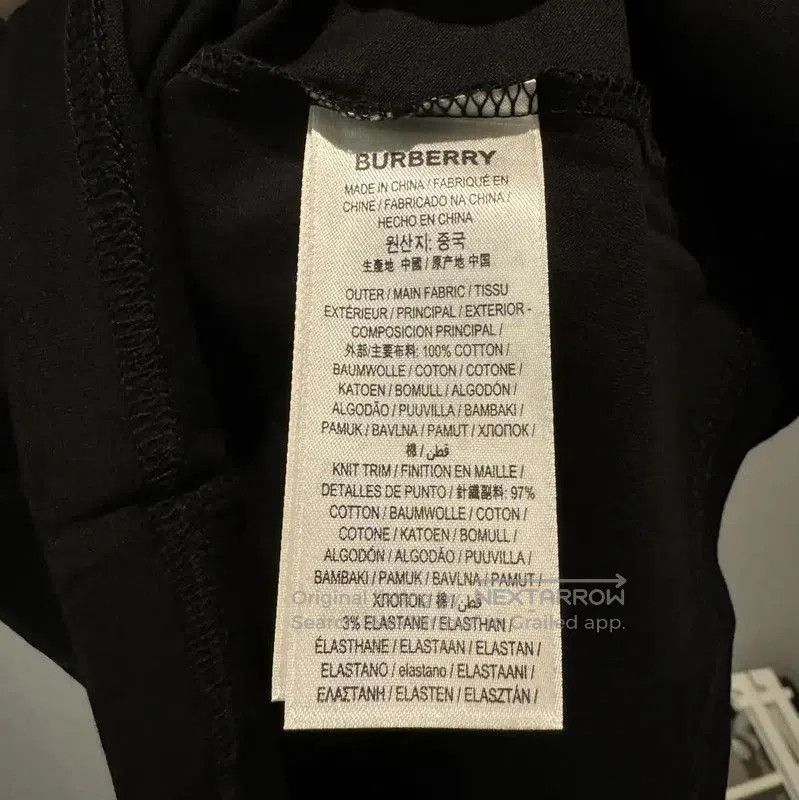 Burberry Burberry Black Cotton Women's T-Shirt. Size XXS / US 00 / IT 34 - 5 Thumbnail