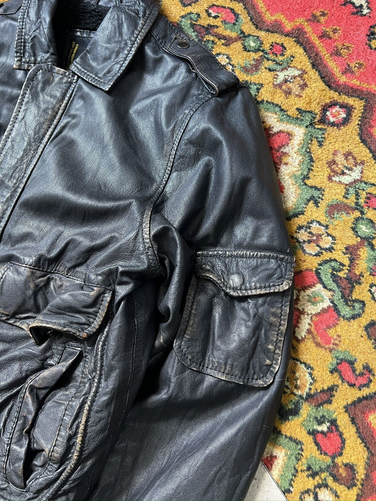Jack & Jones Jack jones leather aviation jacket y2k style schott Size US L / EU 52-54 / 3 - 4 Thumbnail