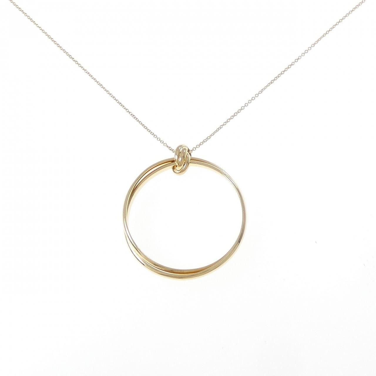 Tiffany & Co. Tiffany Melody Circle Au750 Necklace Metal Necklace DUTY FREE for USA