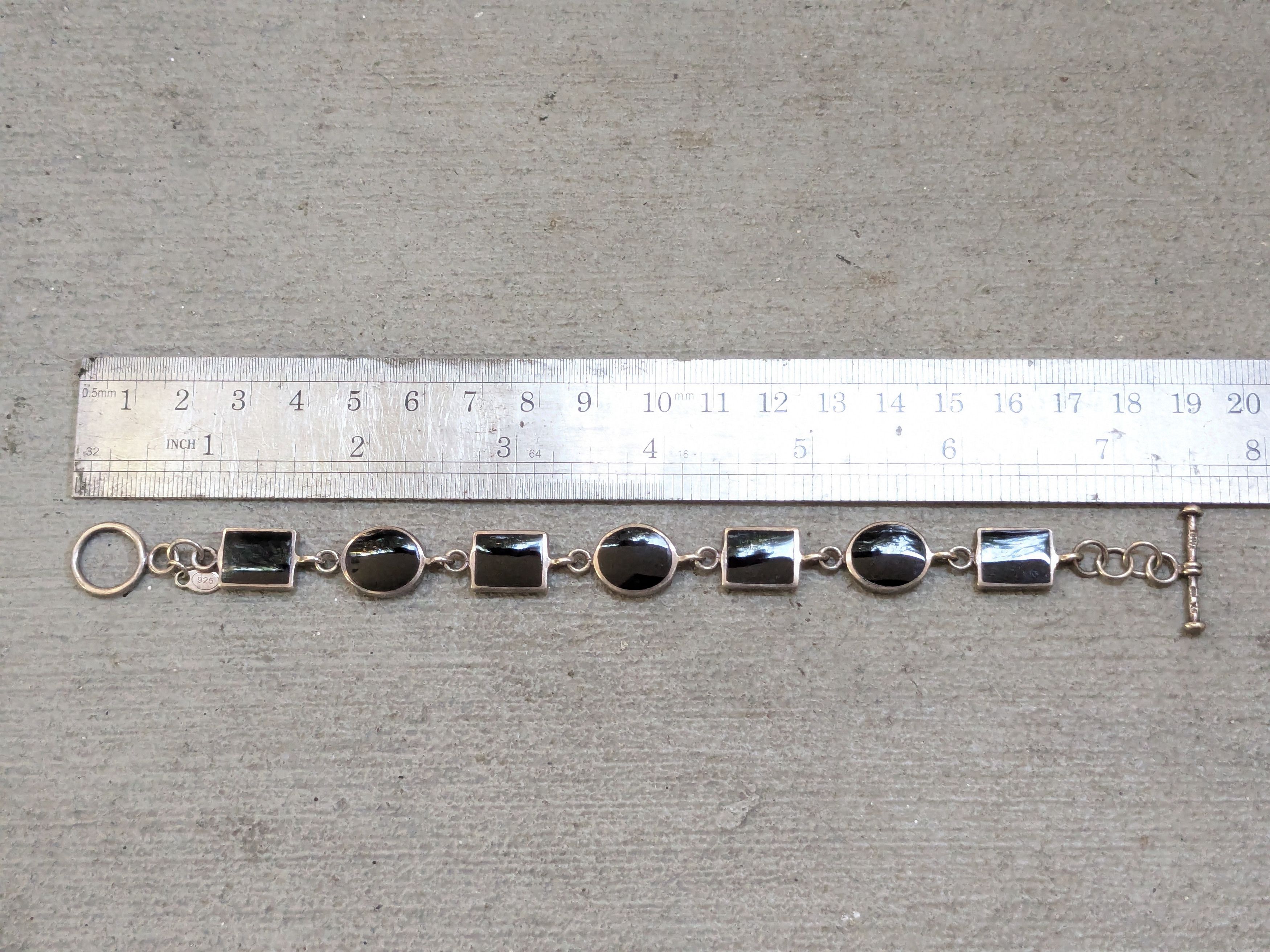 Jewelry Sterling Silver Bracelet Oval Link Chain 7.5" Modern Size ONE SIZE - 13 Thumbnail