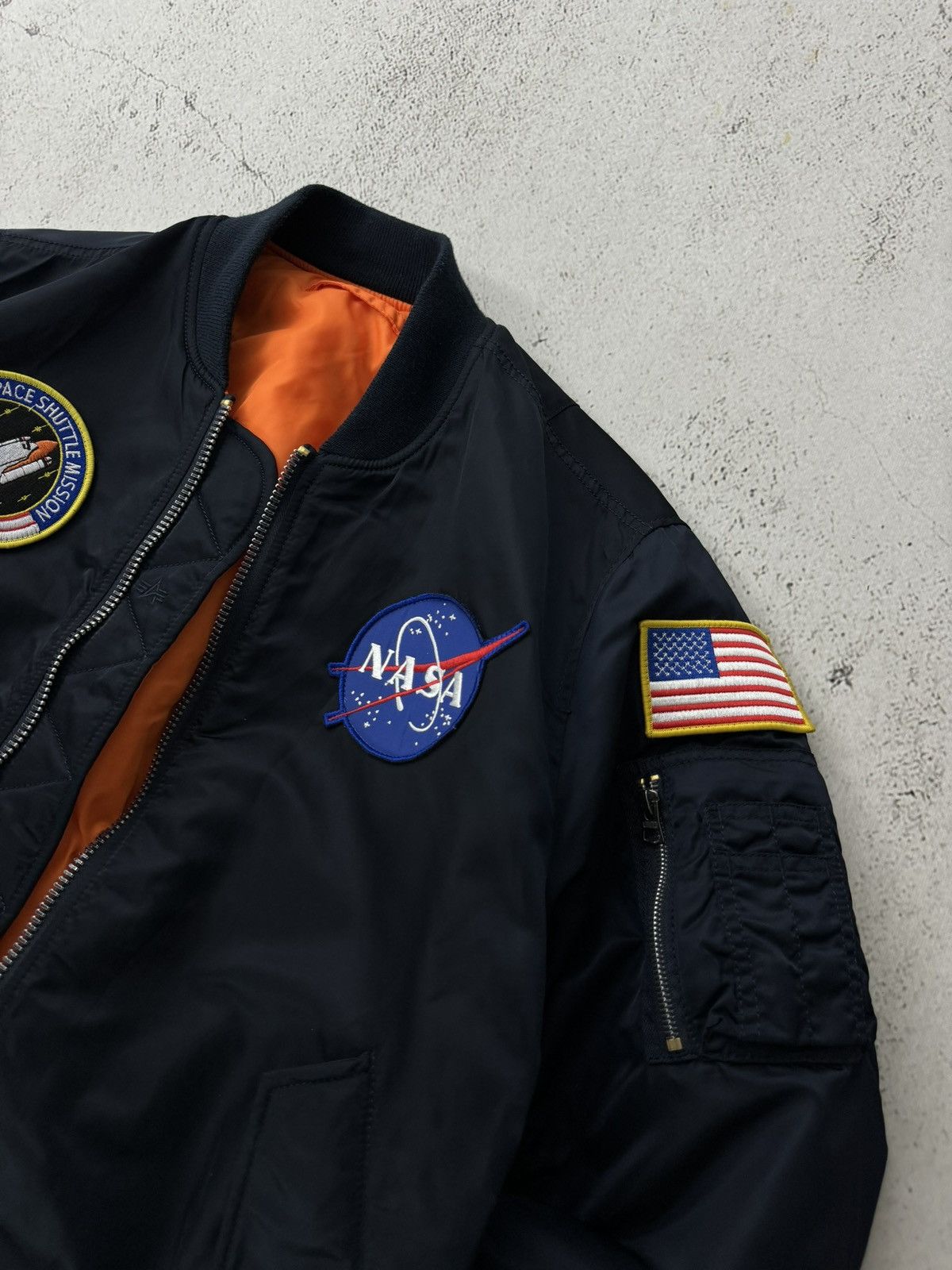 Alpha Industries × NASA Alpha Industries Space Nasa MA 1 Flyers Bomber Jacket Size US M / EU 48-50 / 2 - 6 Thumbnail