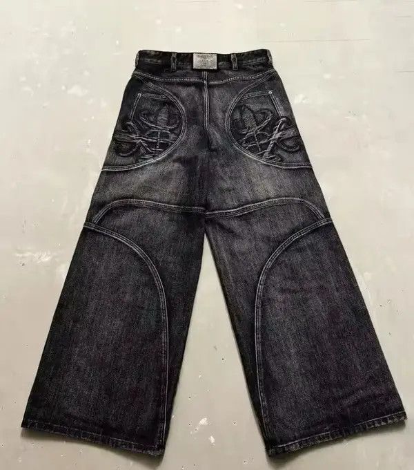 Japanese Brand Kuroda x Mint Retro Washed Black Straight Cut Baggy Jeans Size US 36 / EU 52 - 8 Thumbnail
