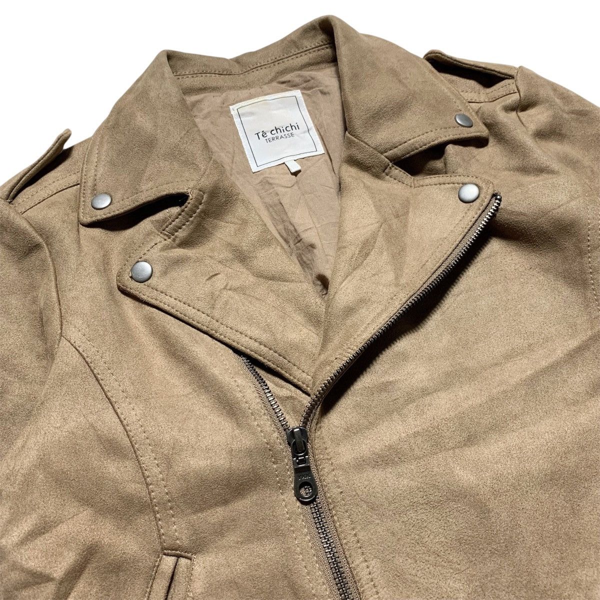 Japanese Brand Te Chichi Terrasse Suede Asymmetrical Lgb Style Jacket Size S / US 4 / IT 40 - 5 Thumbnail