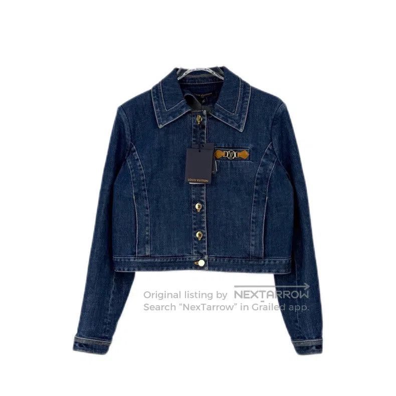 Louis Vuitton Louis Vuitton Washed blue metallic logo denim jacket Size M / US 6-8 / IT 42-44 - 1 Thumbnail