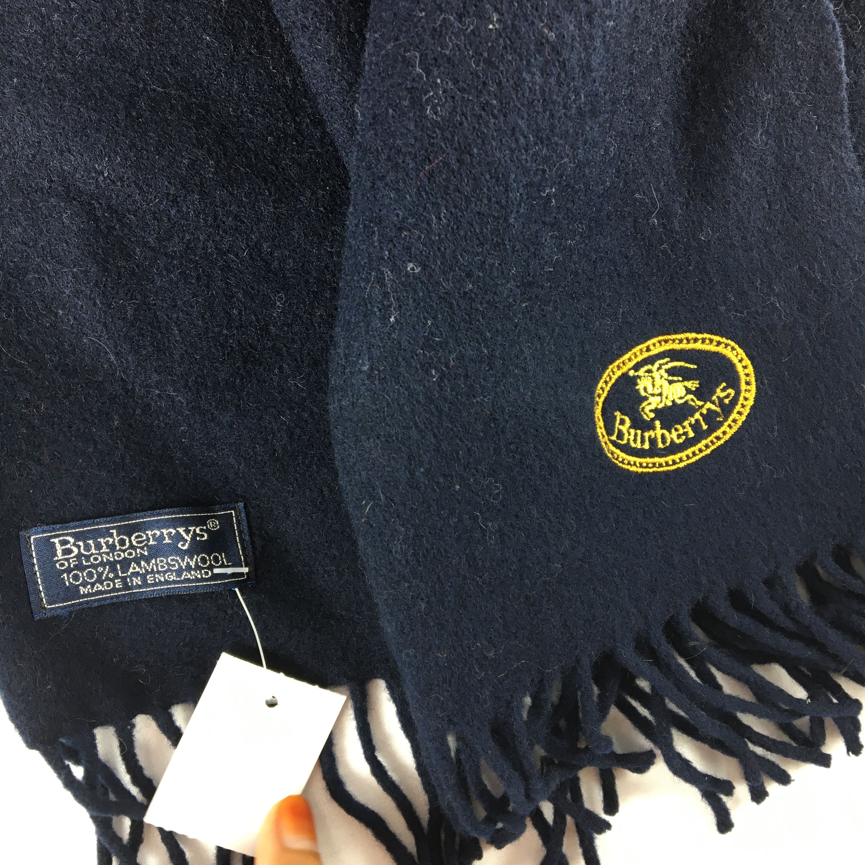 Burberry × Vintage Vintage Burberry Scarf Muffler Wool Cashmere Scarves Size ONE SIZE - 4 Thumbnail