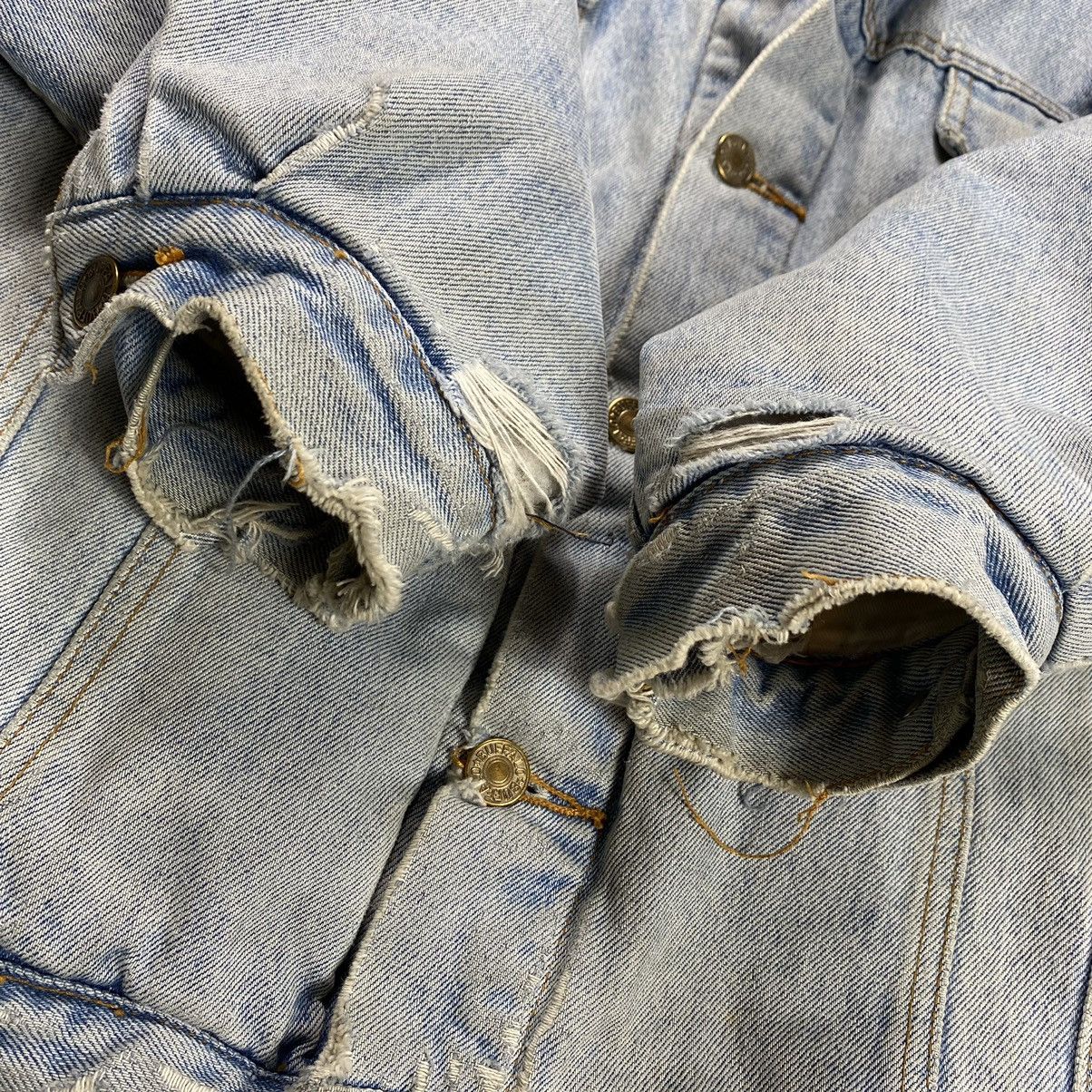 Thrashed Faded Denim Jacket