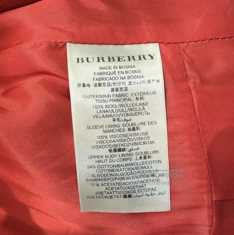 Burberry Burberry Red Wool Ladies Coat Size S. Size S / US 4 / IT 40 - 7 Thumbnail