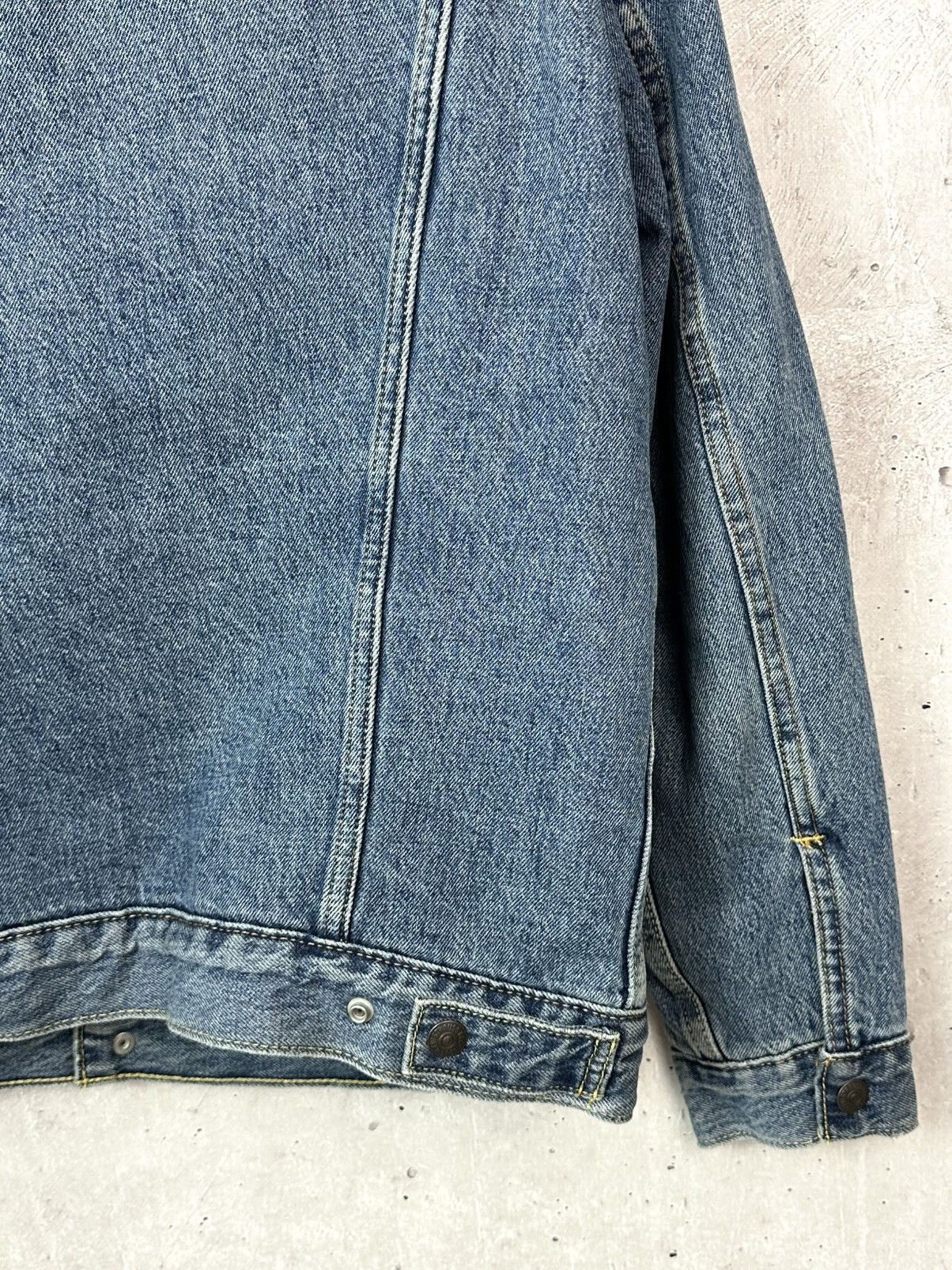 Levi's Levi’s Premium Sherpa Lined Denim Blue Trucker Snap Jacket Size US M / EU 48-50 / 2 - 10 Thumbnail