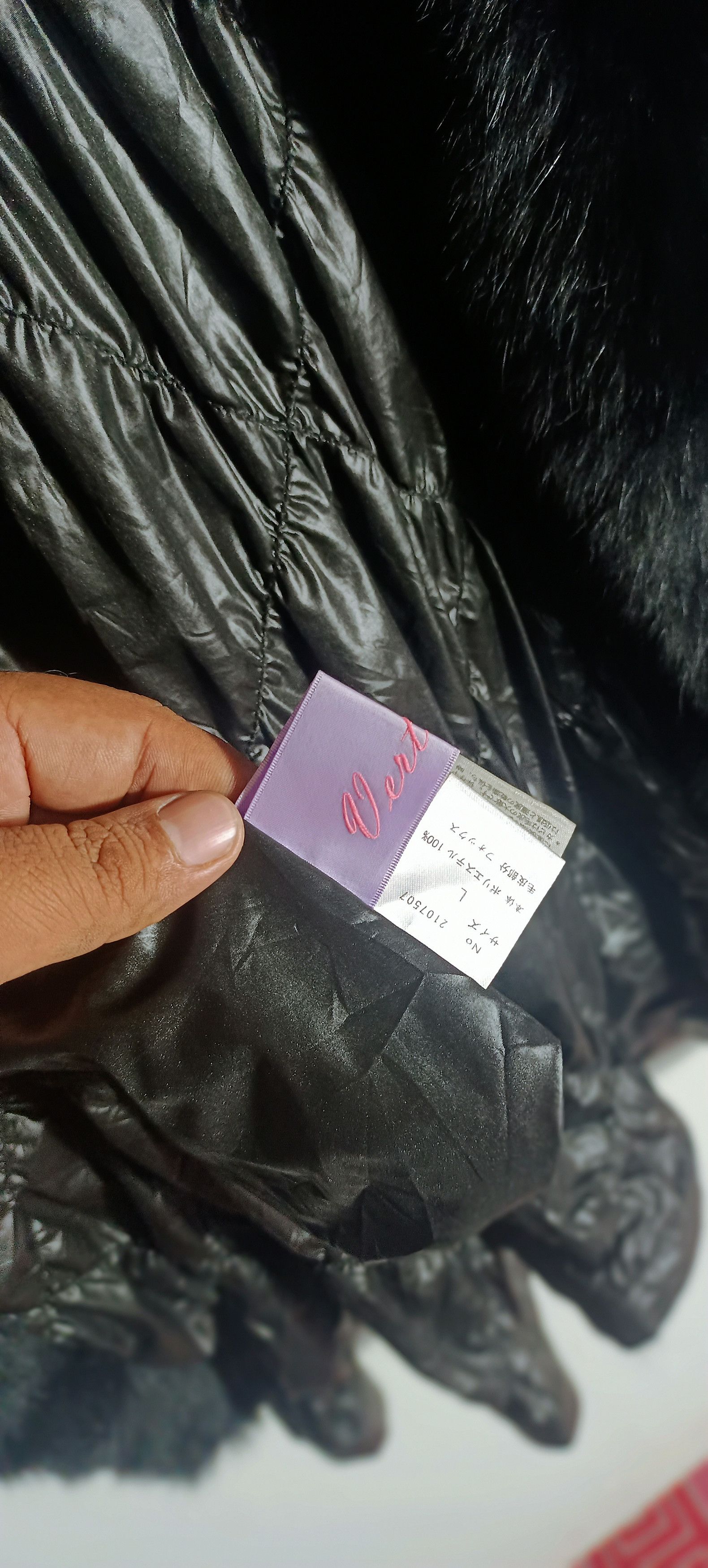 Designer RARE🔥🔥 Vintage Vertical Fur Coat Black Size L / US 10 / IT 46 - 10 Thumbnail