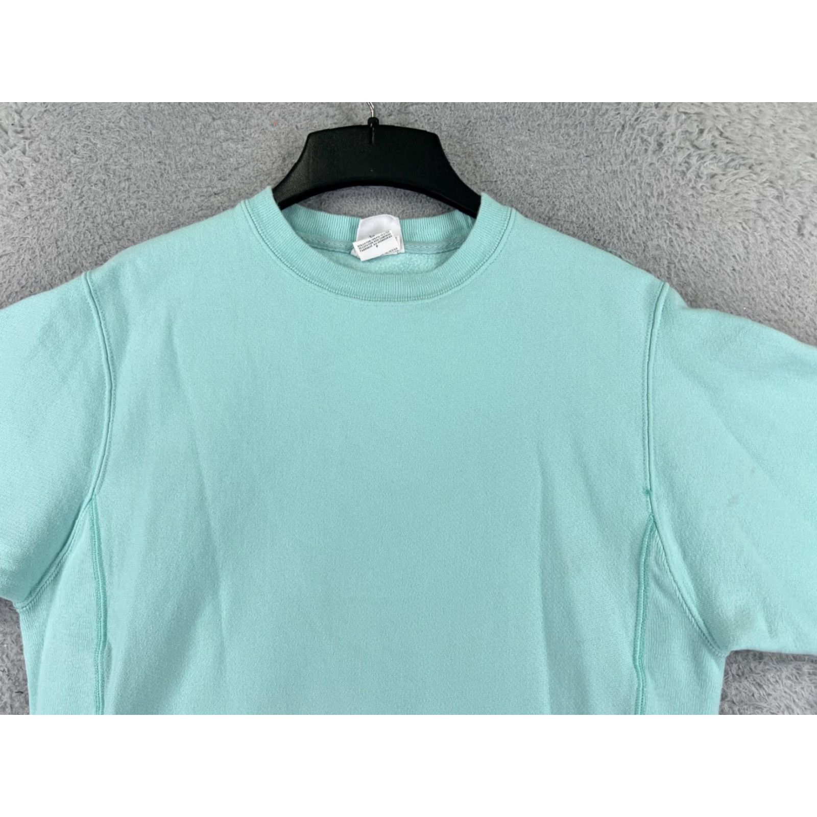 Champion VINTAGE Champion Sweater Womens Small Green Reverse Weave Crew Neck Stains Cotton Blend Jersey Logo Pullover Sports 90s Womens Size S / US 4 / IT 40 - 4 Thumbnail