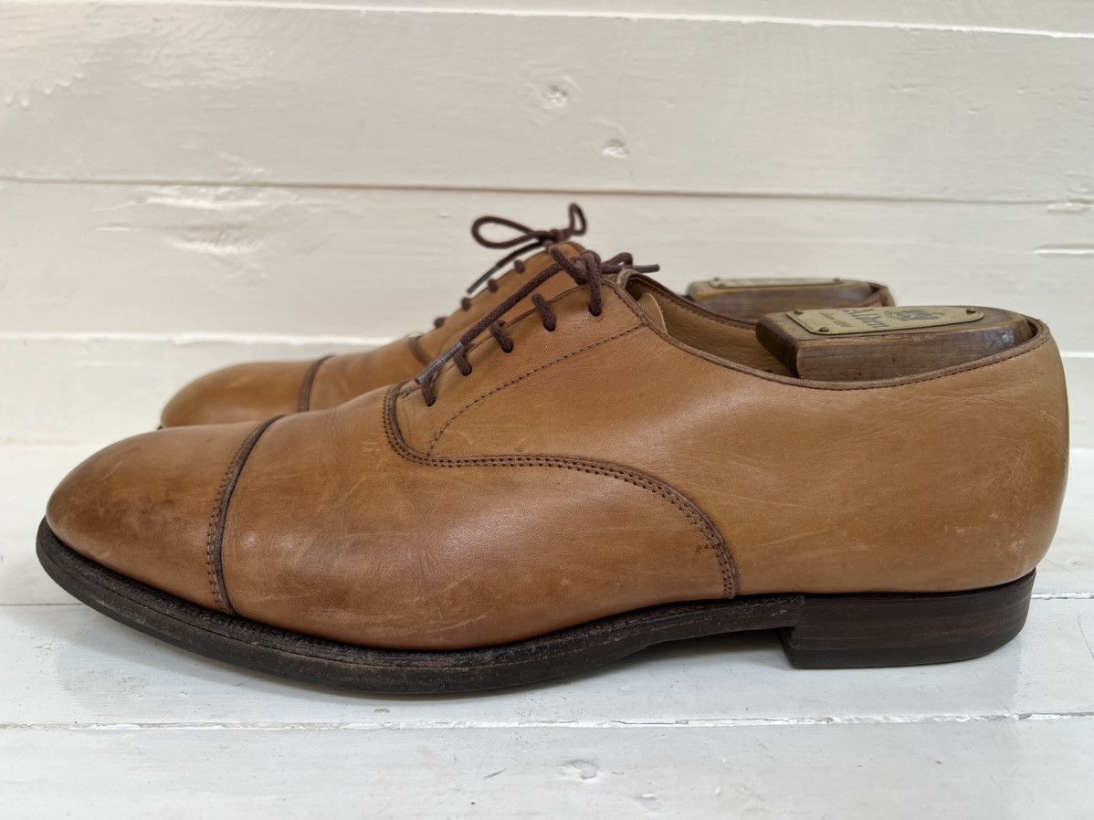 Crockett & Jones Crockett Jones Handgrade Brown leather Cap Toe Oxford Shoes Size US 10 / EU 43 - 4 Thumbnail