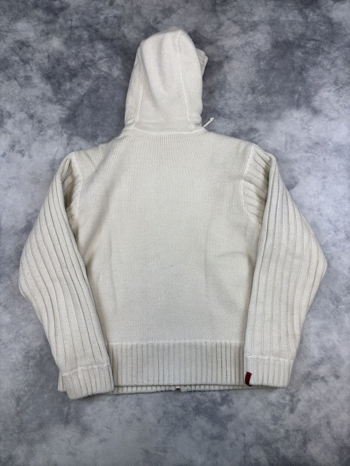 Schott Schott NYC Sherpa Lined Knit Hoodie Beige Affliction Y2K Size US M / EU 48-50 / 2 - 5 Thumbnail