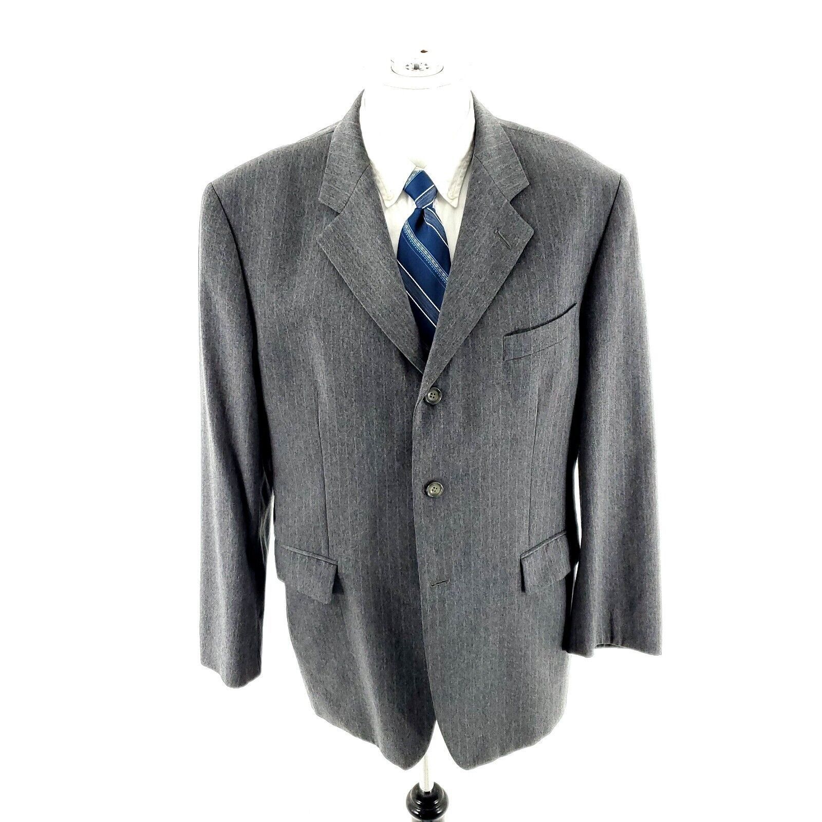 Savile Row Alexandre London Savile Row Wool 3 Button Suit Jacket 42R Gr Size 42R - 3 Thumbnail