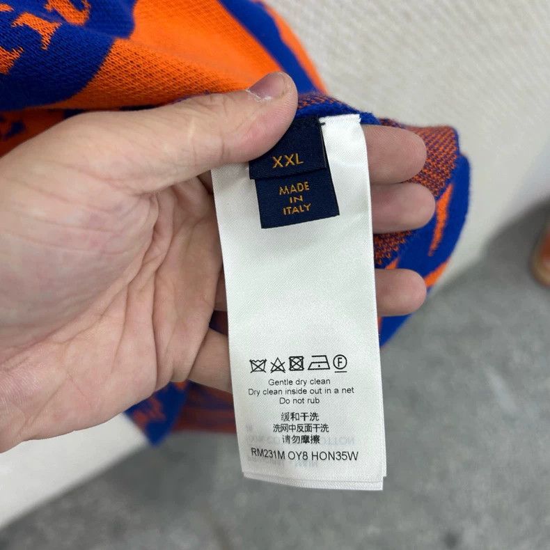 Louis Vuitton Louis Vuitton Orange and Blue Checkerboard Plus Size Knit Size XXL / US 16-18 / IT 52-54 - 4 Thumbnail
