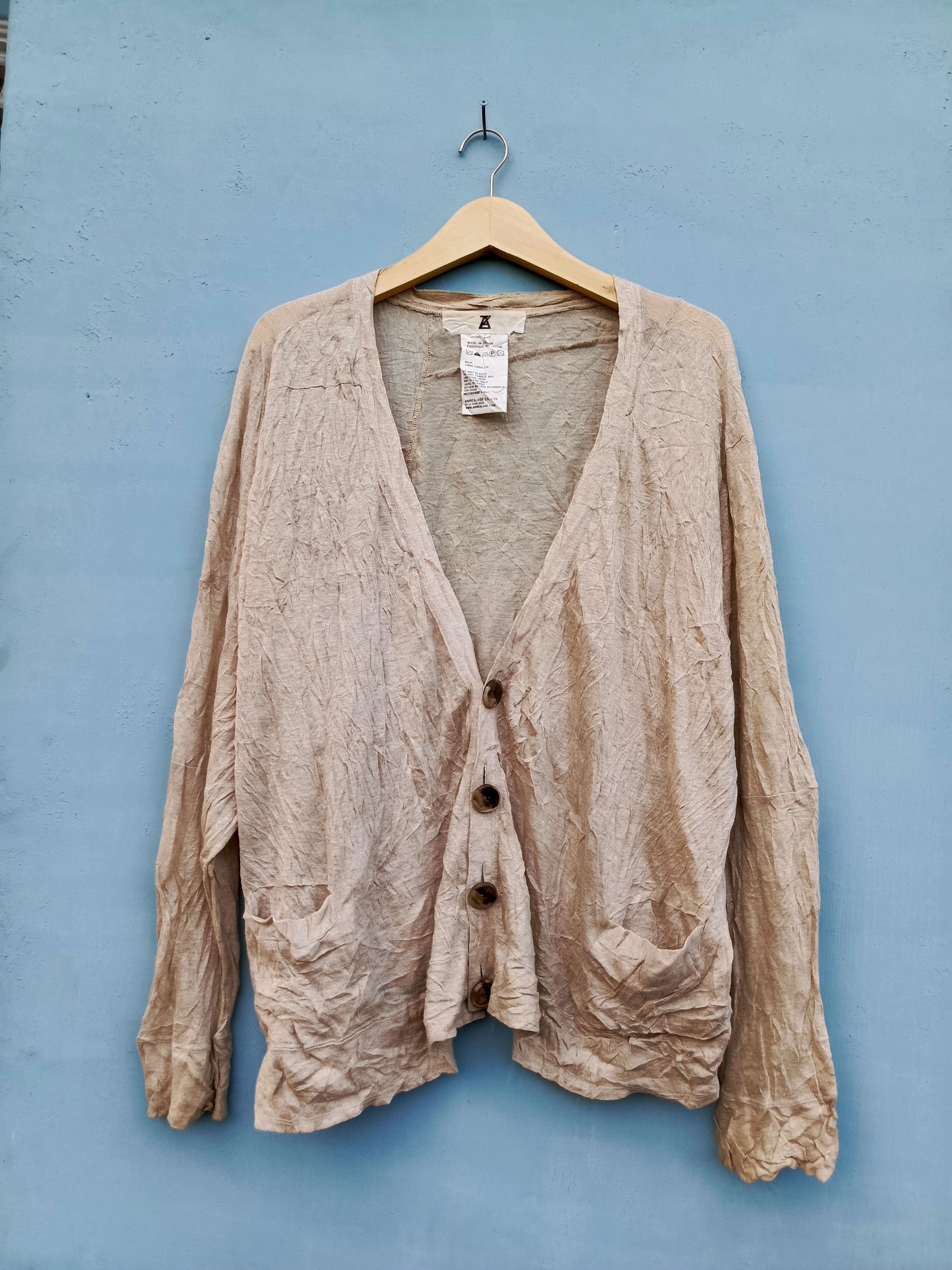 ANREALAGE Anrealage Cardigan Beige Button-Up Japan Designer Size US S / EU 44-46 / 1 - 1 Thumbnail