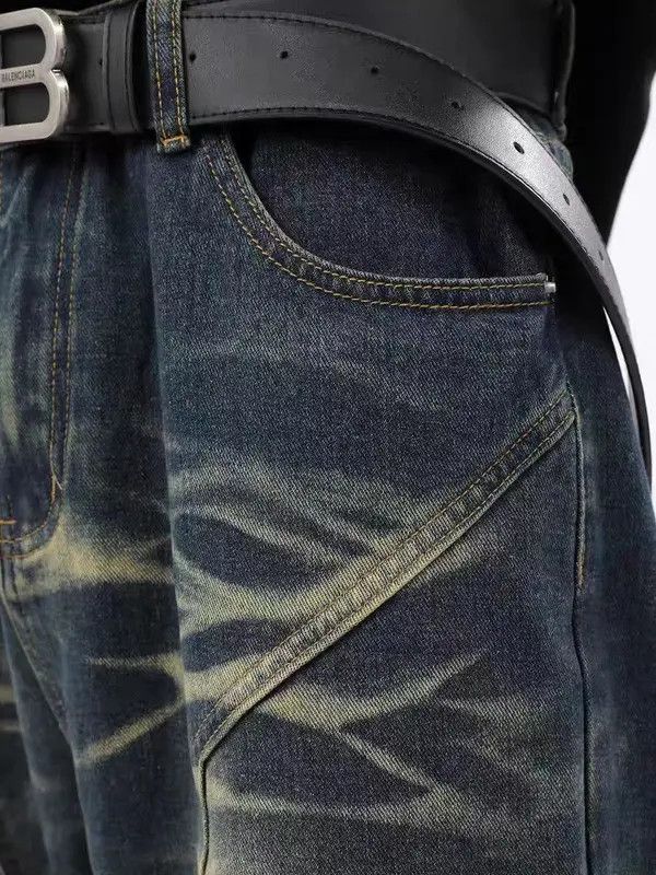 VIBE Retro distressed washed deconstructed micro-flare jeans Size US 32 / EU 48 - 4 Thumbnail