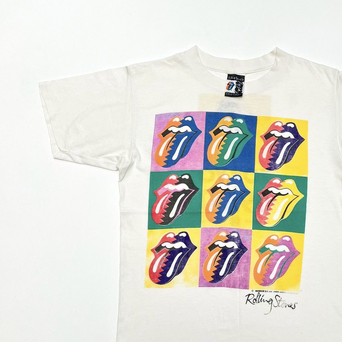 Vintage Rolling Stones 9 Tongue Vintage 80s 90s Band Brockum T-Shirt Size US L / EU 52-54 / 3 - 1 Thumbnail