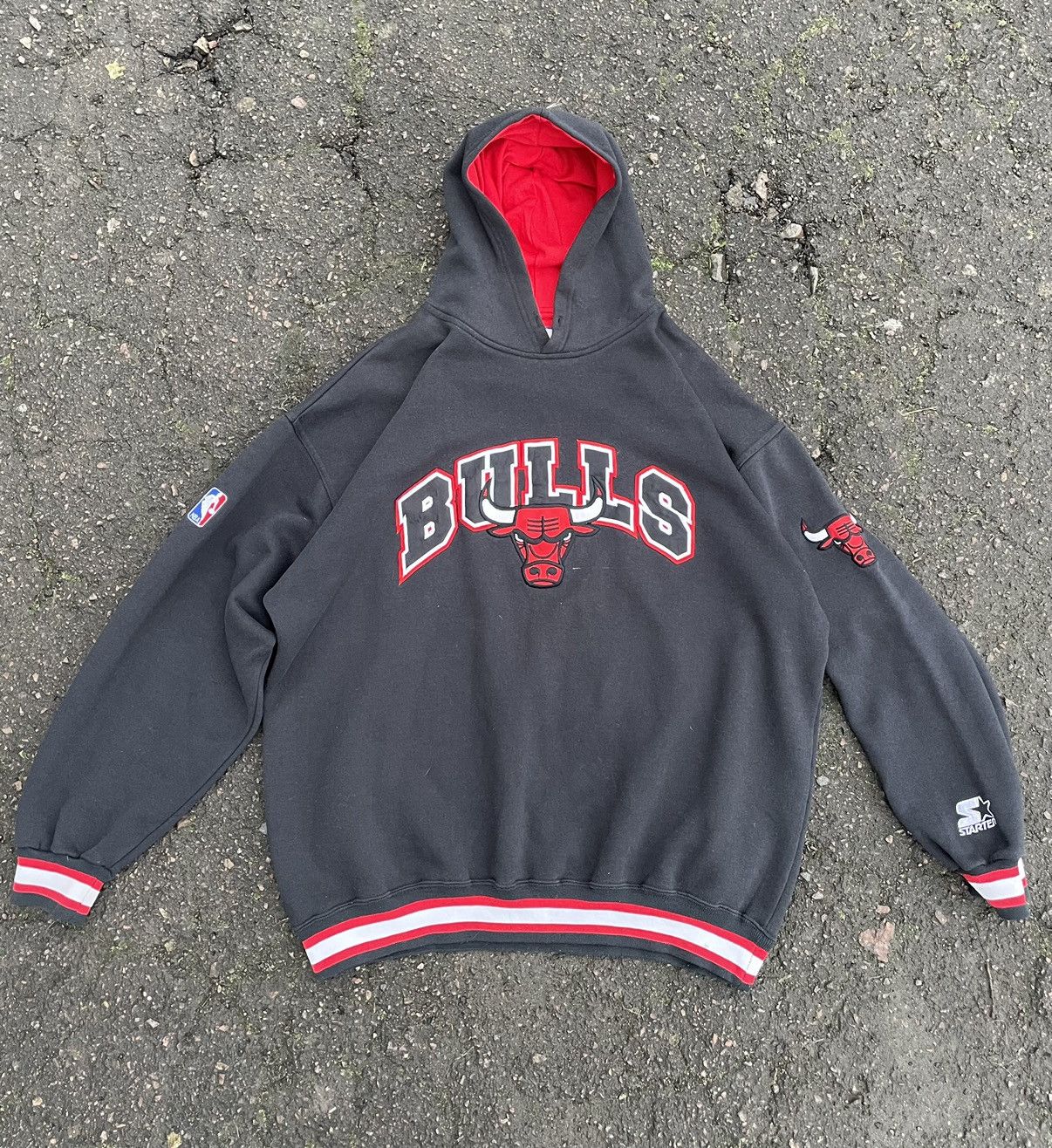Starter Rare💥Starter Chicago Bulls Hoodie Y2K Basketball Size US XL / EU 56 / 4 - 1 Thumbnail