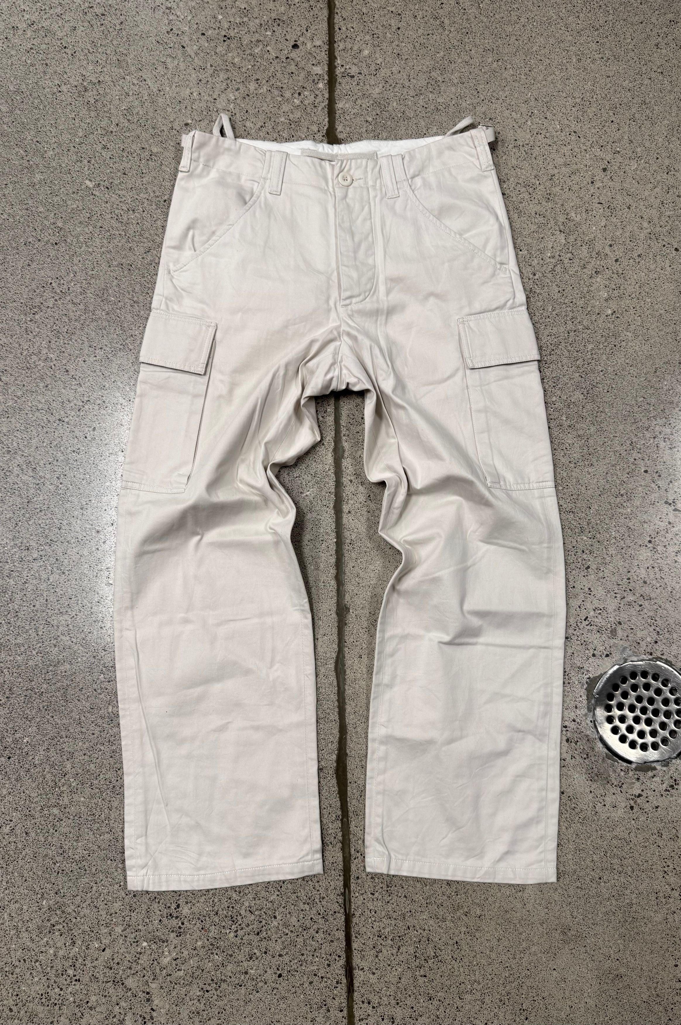 Helmut Lang Vintage Helmut Lang Wide Leg White Cargo Pants Size US 30 / EU 46 - 1 Thumbnail