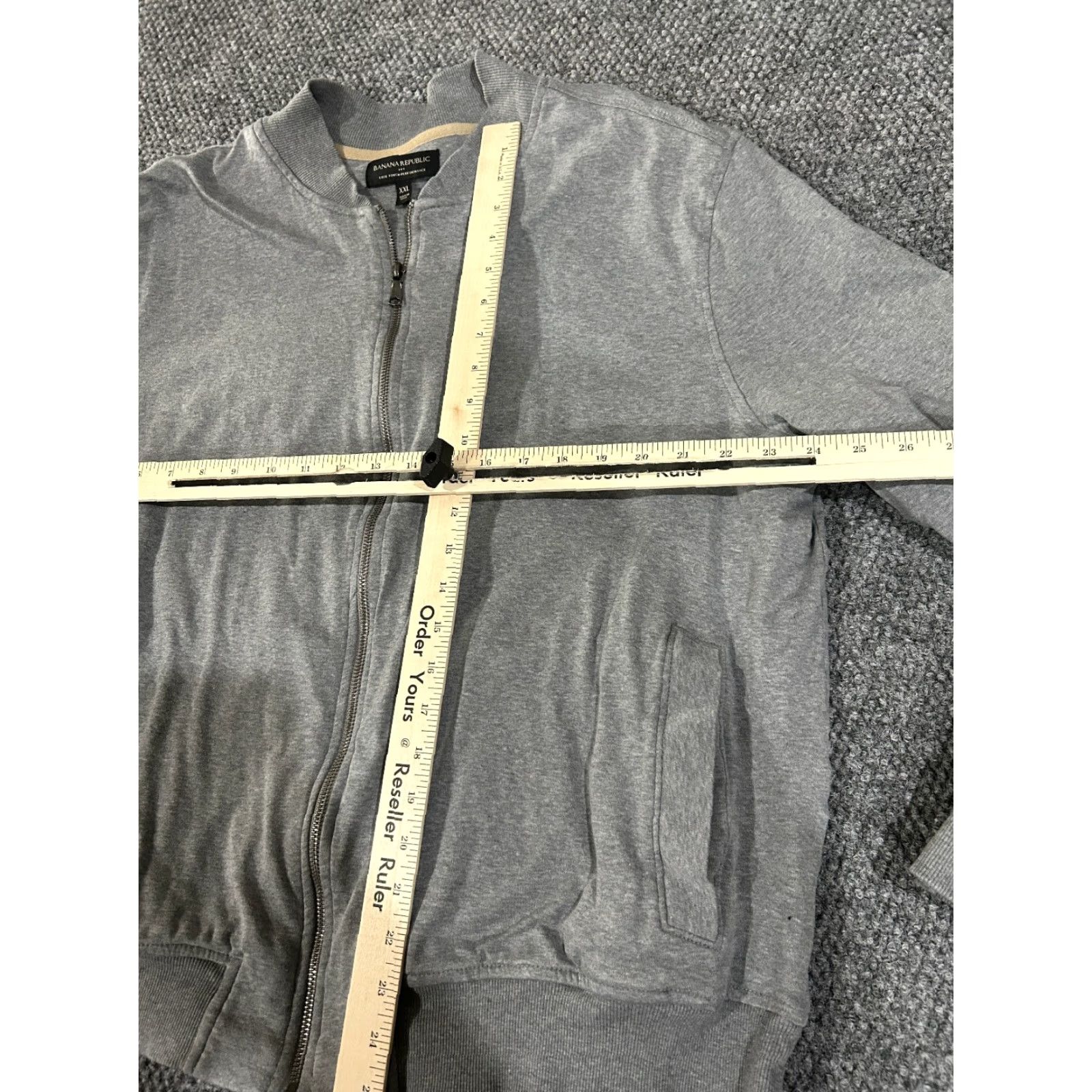Banana Republic Banana Republic Jacket Full Zip Mens 2XL Gray Bomber Jacket Casual Full Zip Thermal Polyester Softshell Regular Fit Mens Retro 90s Walking Size US XXL / EU 58 / 5 - 4 Thumbnail