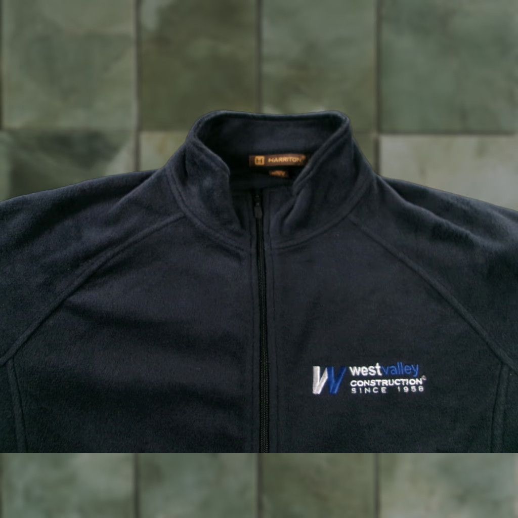 Vintage VINTAGE Harriton Jacket Mens 2XL Black Fleece Full Zip West Valley Construction Logo Size US XXL / EU 58 / 5 - 1 Thumbnail