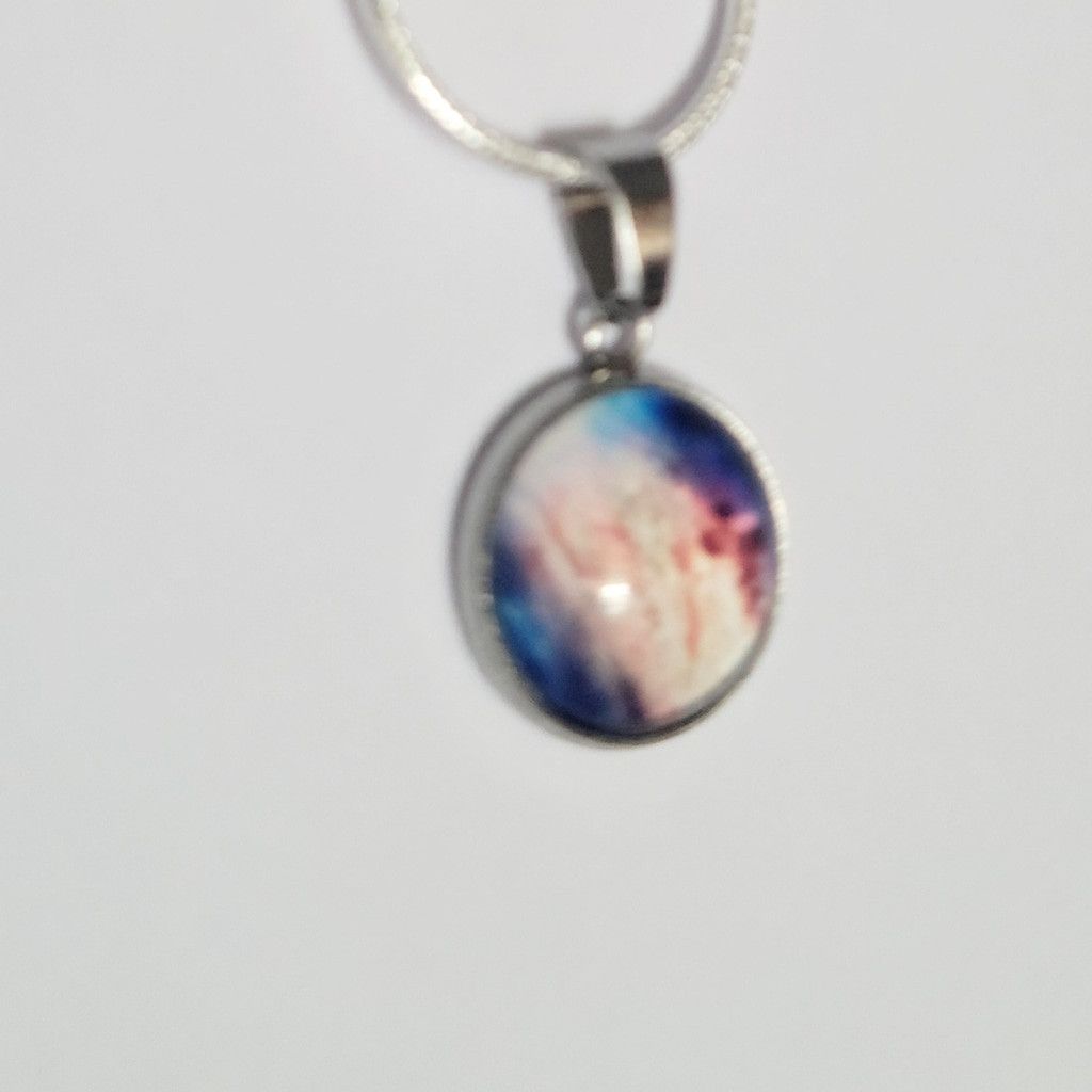 Handmade 925 Sterling Silver nebula galaxy necklace Size ONE SIZE - 3 Thumbnail