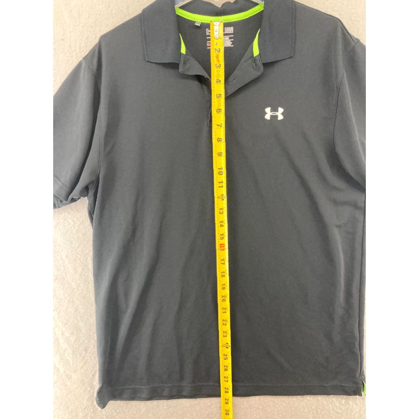 Under Armour Under Armour Polo Shirt Mens L Black HeatGear Sports Logo Classic Golf Polo Shirt Men L Black Size US L / EU 52-54 / 3 - 3 Thumbnail