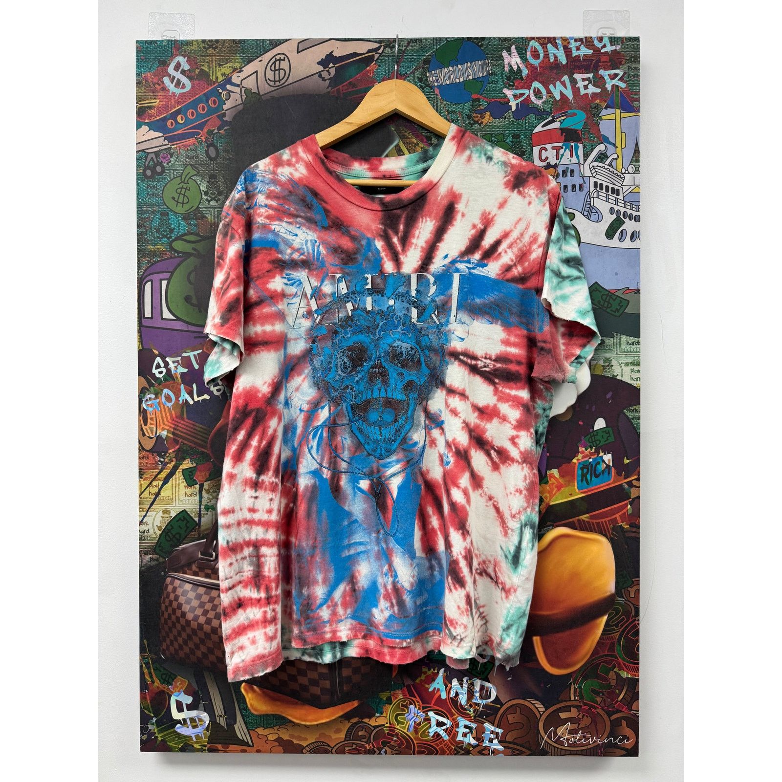 Amiri Amiri Tie Dye Skull Tee Used Medium Size US M / EU 48-50 / 2 - 1 Thumbnail