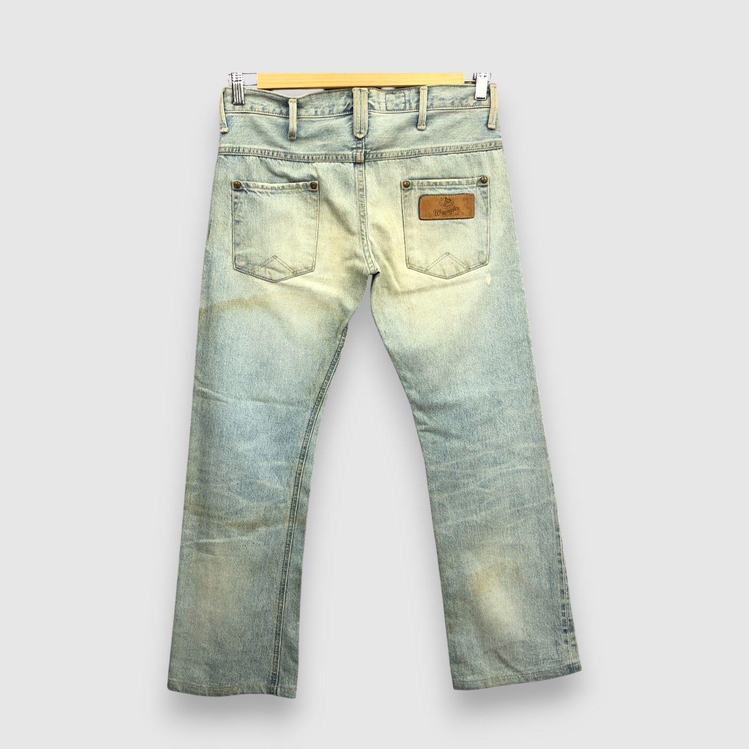 Wrangler Vintage 90s Wrangler Selvedge Flare Jeans Faded Denim Size US 32 / EU 48 - 2 Thumbnail
