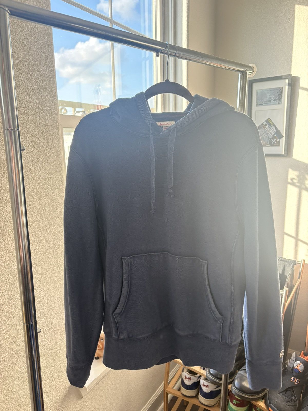 Champion × Todd Snyder TS Washed/Over dyed Blue Hoodie Size US M / EU 48-50 / 2 - 1 Thumbnail