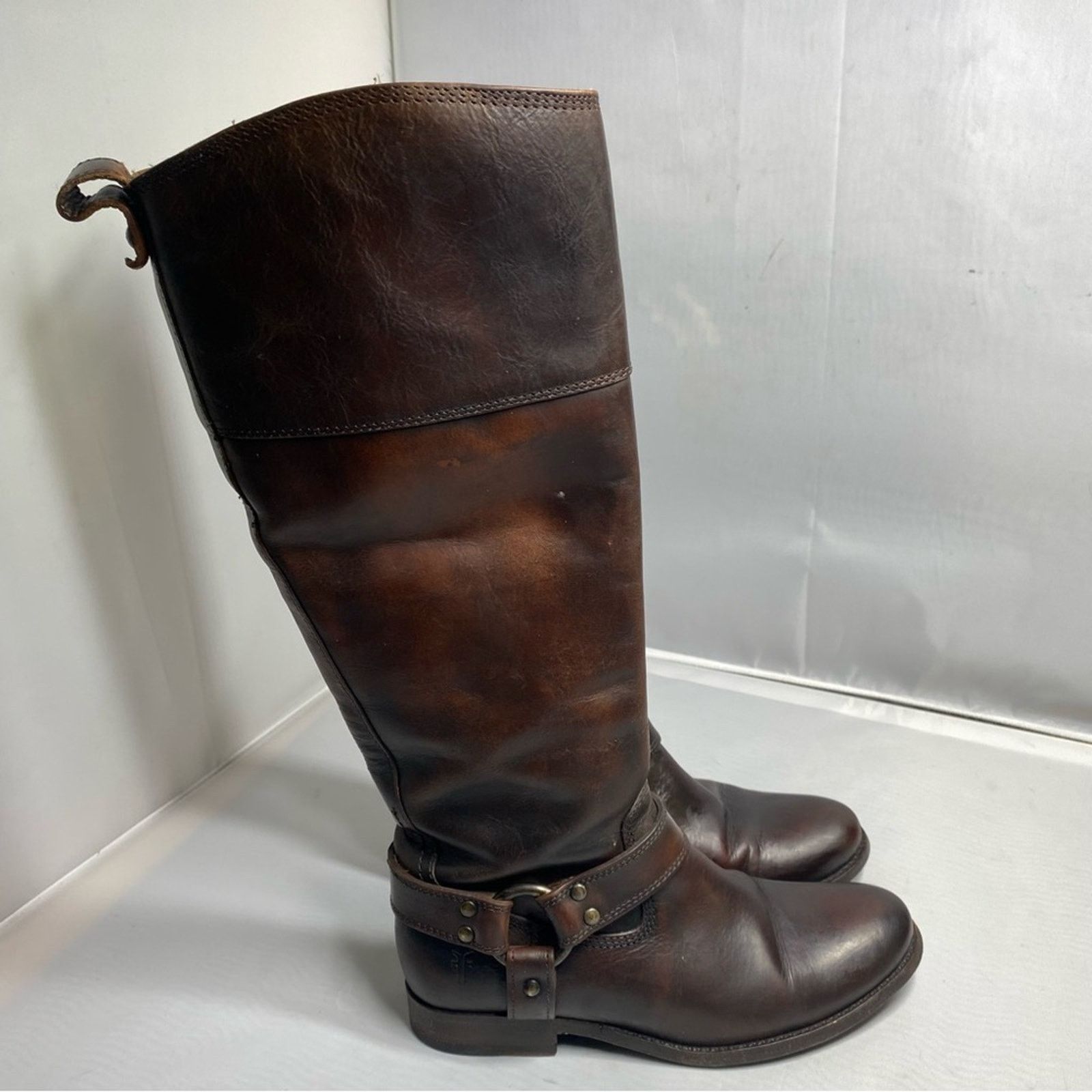 Frye Frye Melissa Harness Inside Zip Tall Riding Boot Moto 5.5 Size US 5.5 / IT 35.5 - 1 Thumbnail